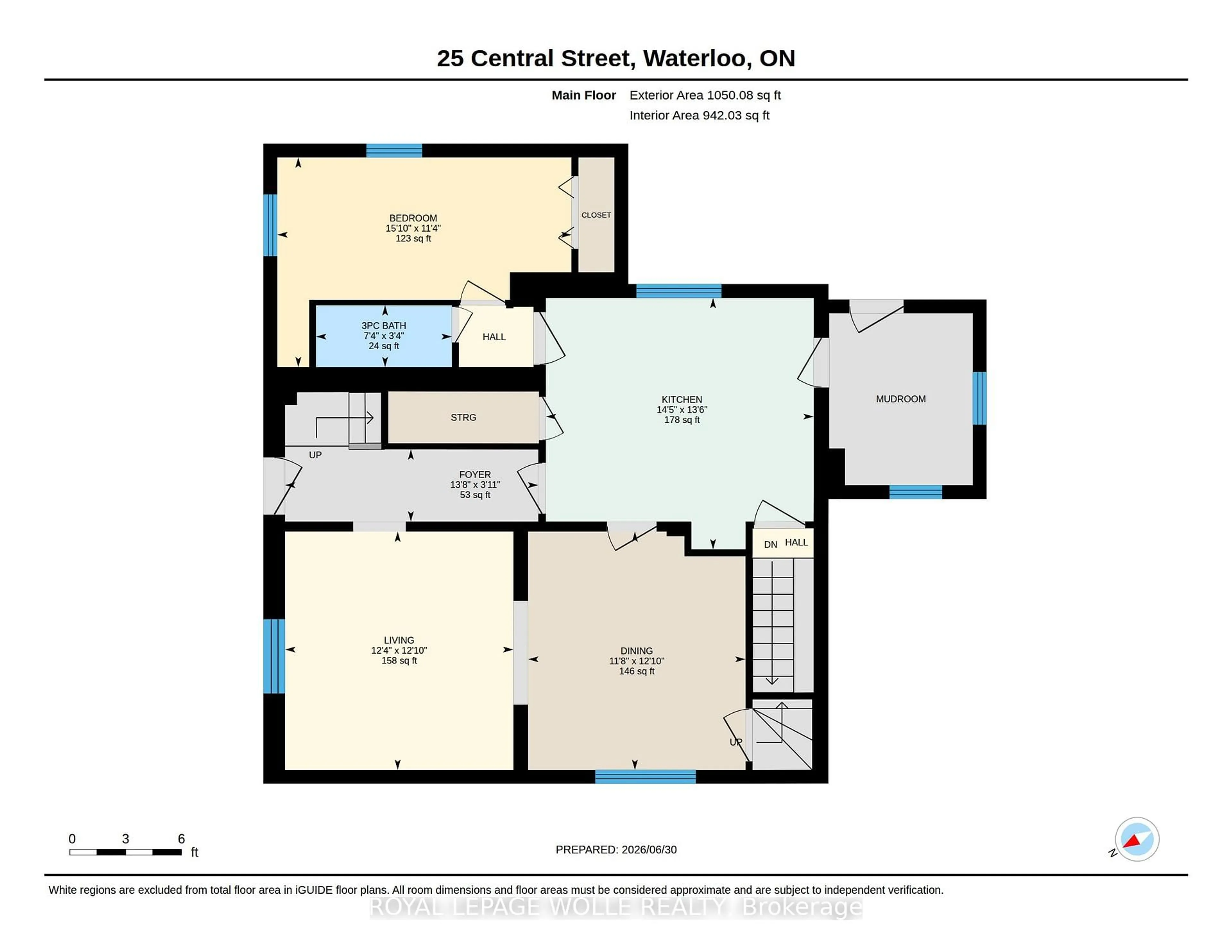 Floor plan for 25 Central St, Waterloo Ontario N2L 3A5
