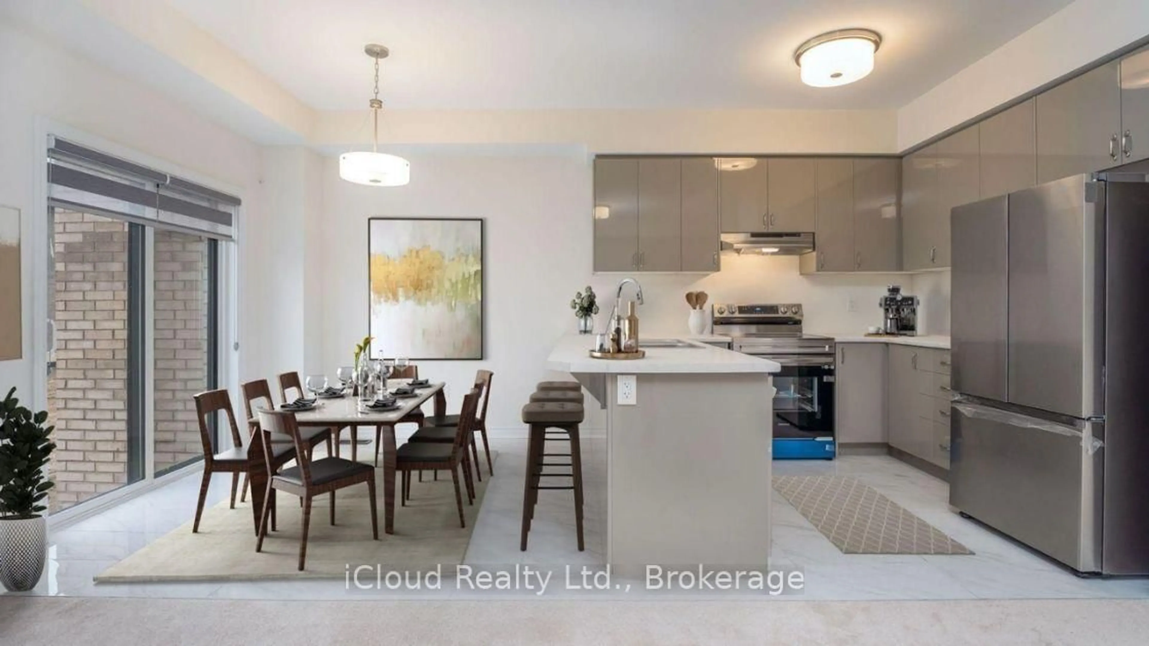 Open concept kitchen, ceramic/tile floor for 30 Bowery Rd, Brantford Ontario N3V 0B2