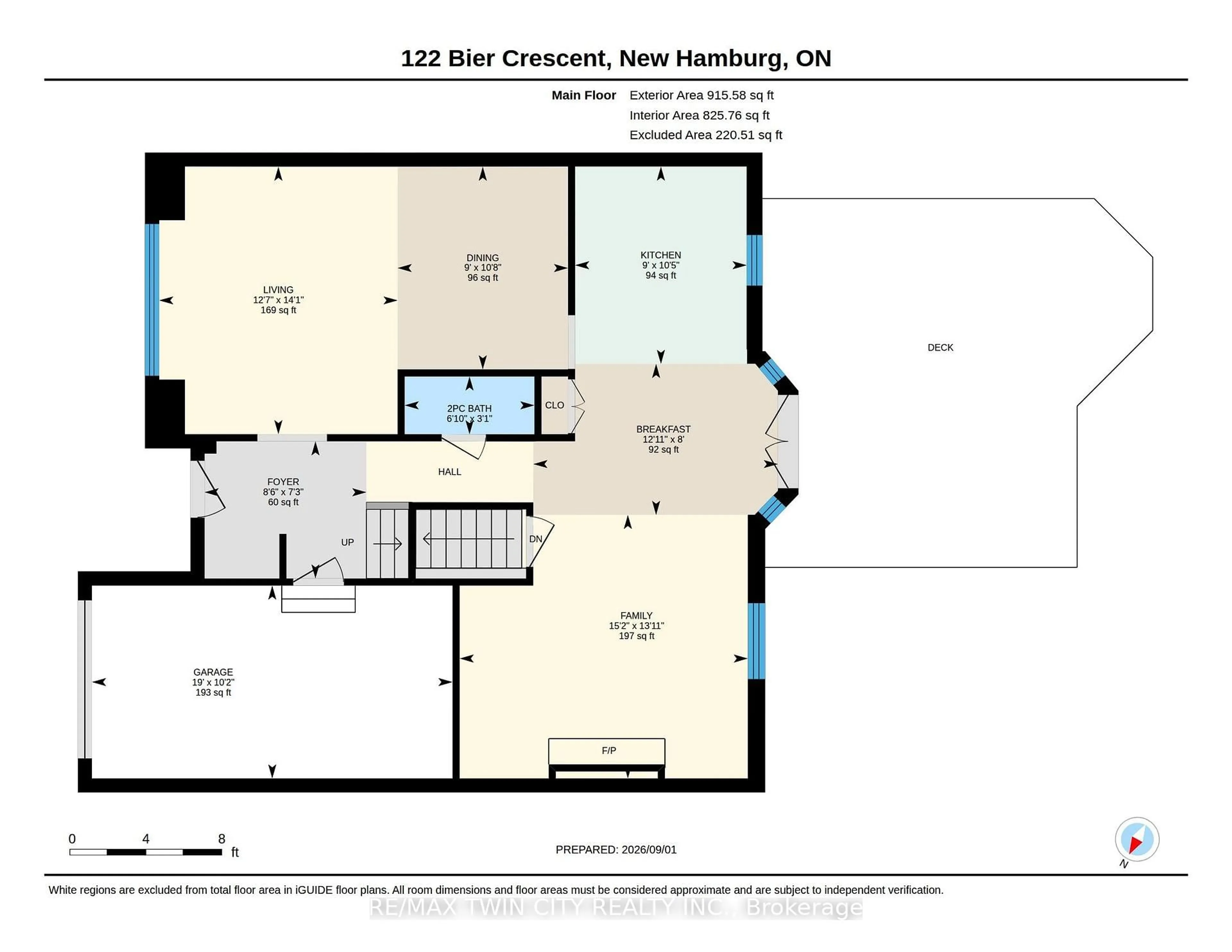 Floor plan for 122 Bier Cres, Wilmot Ontario N3A 1Y4