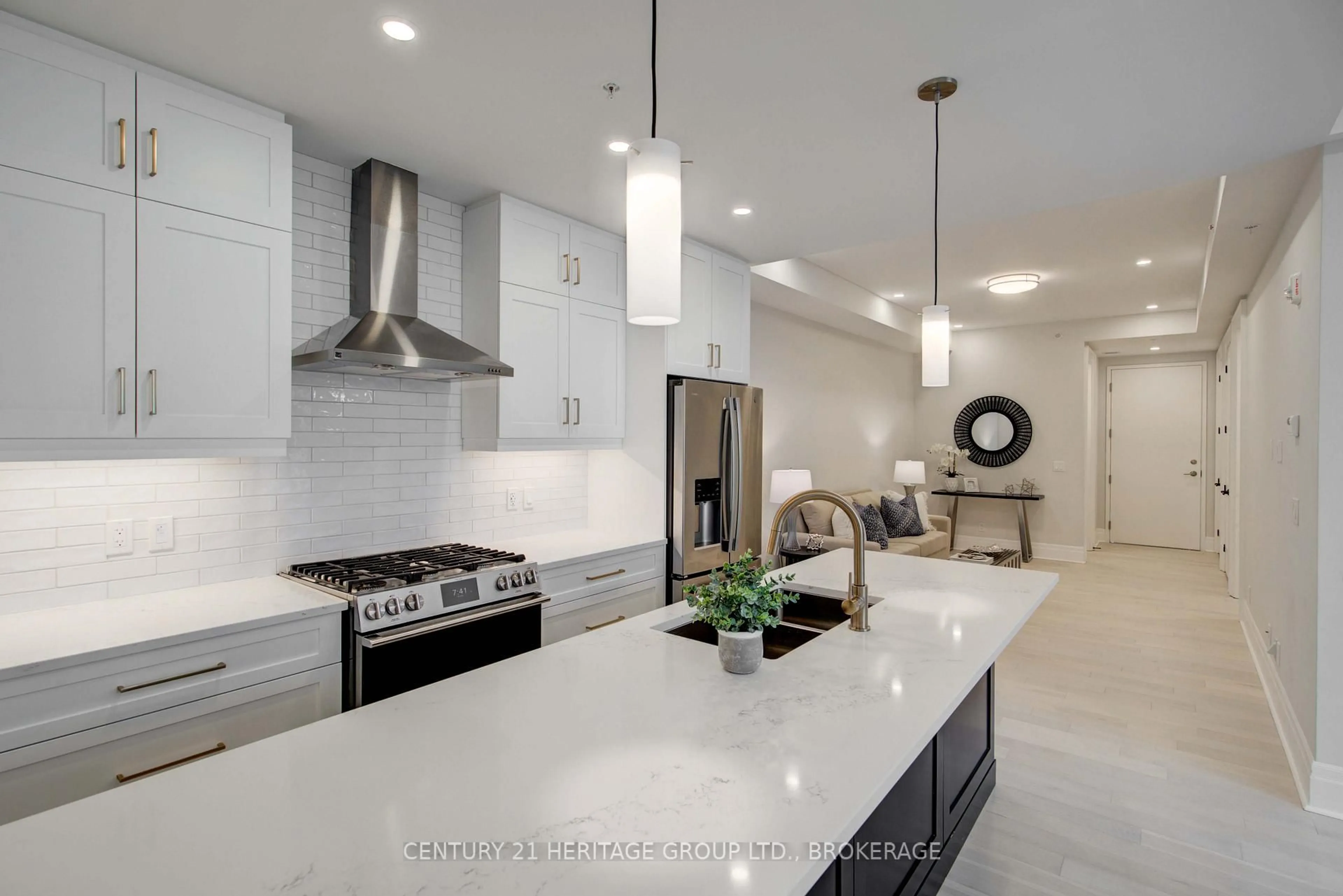 Contemporary kitchen, ceramic/tile floor for 129 South St #607, Gananoque Ontario K7G 1A1