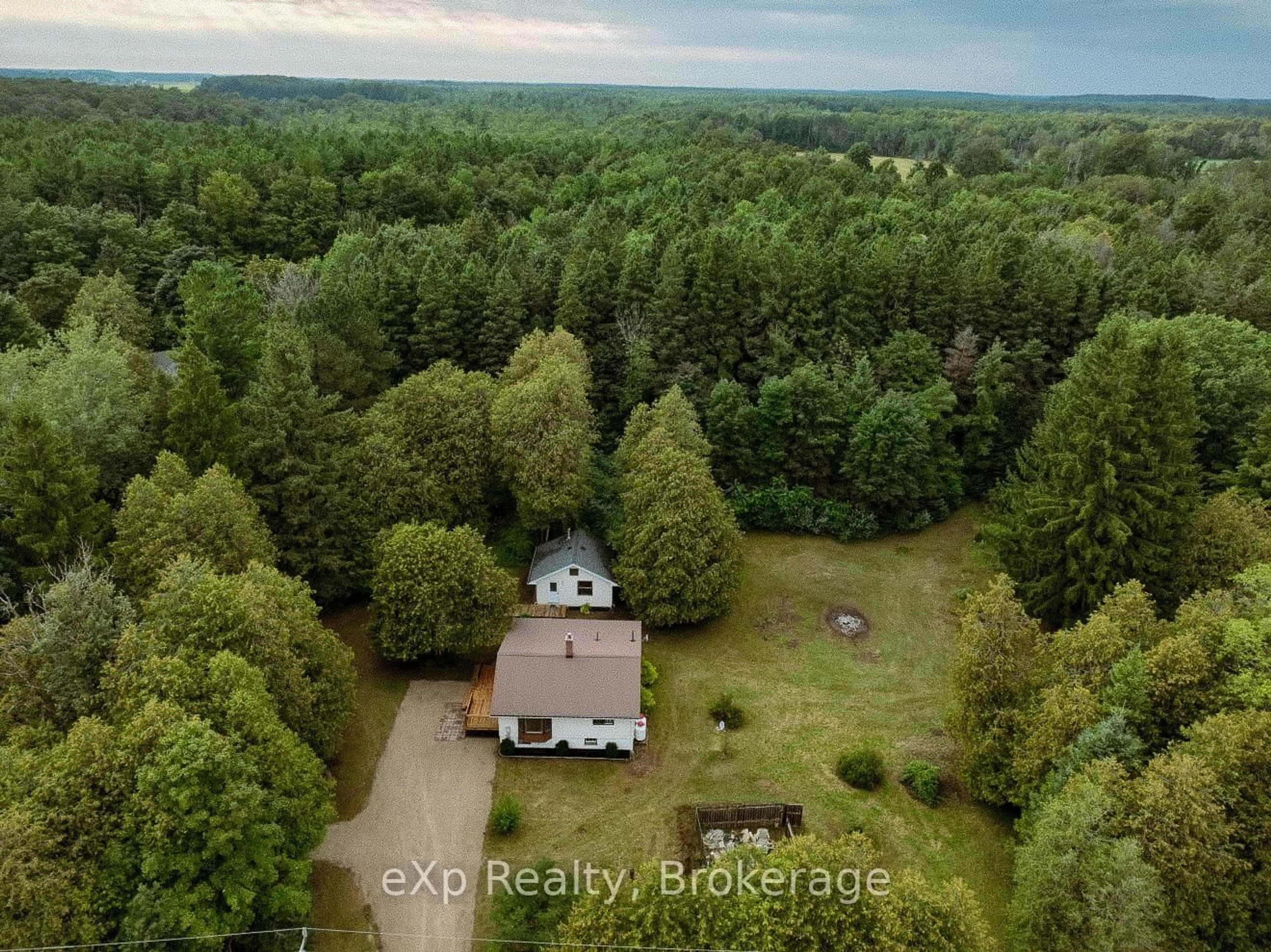 A pic from outside/outdoor area/front of a property/back of a property/a pic from drone, forest/trees view for 83761 Brussels Line, Morris Turnberry Ontario N0G 1H0