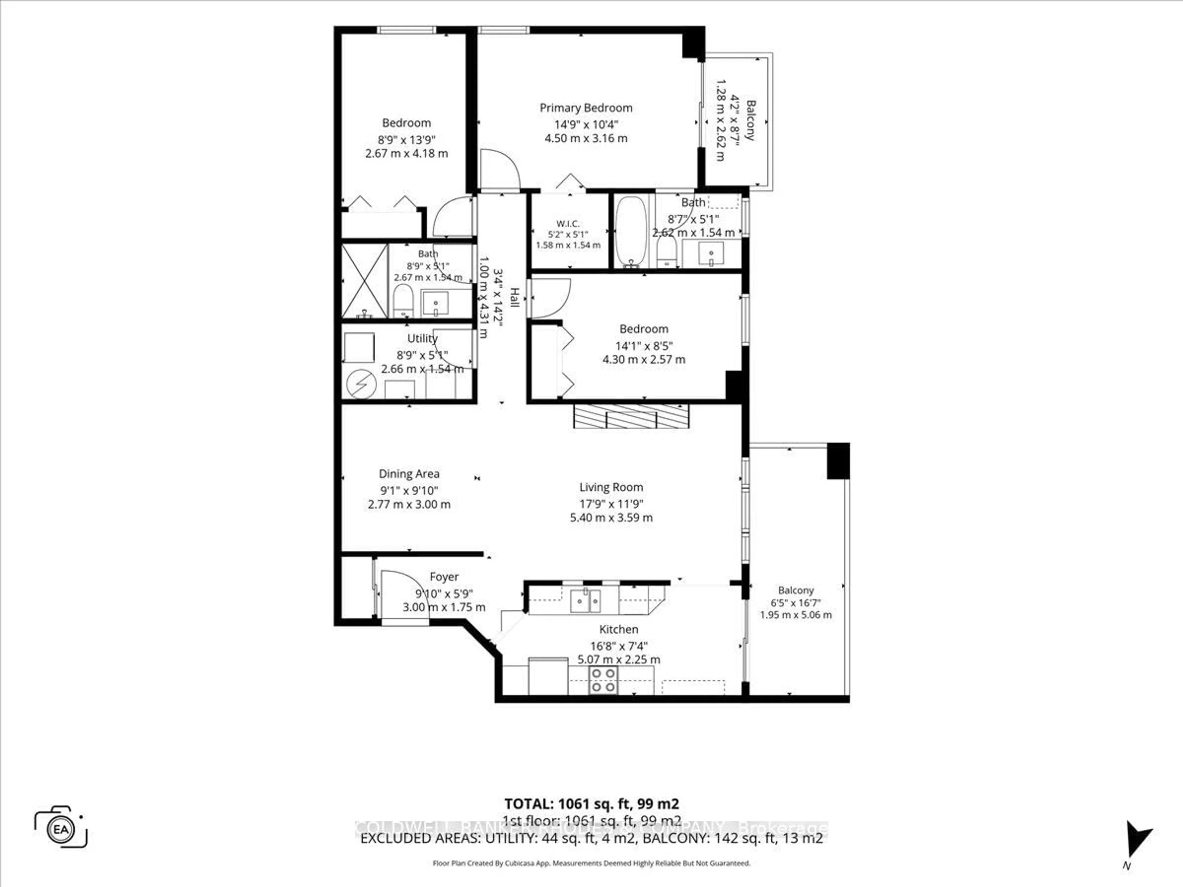 Floor plan for 939 North River Rd #205, Ottawa Ontario K1K 3V2