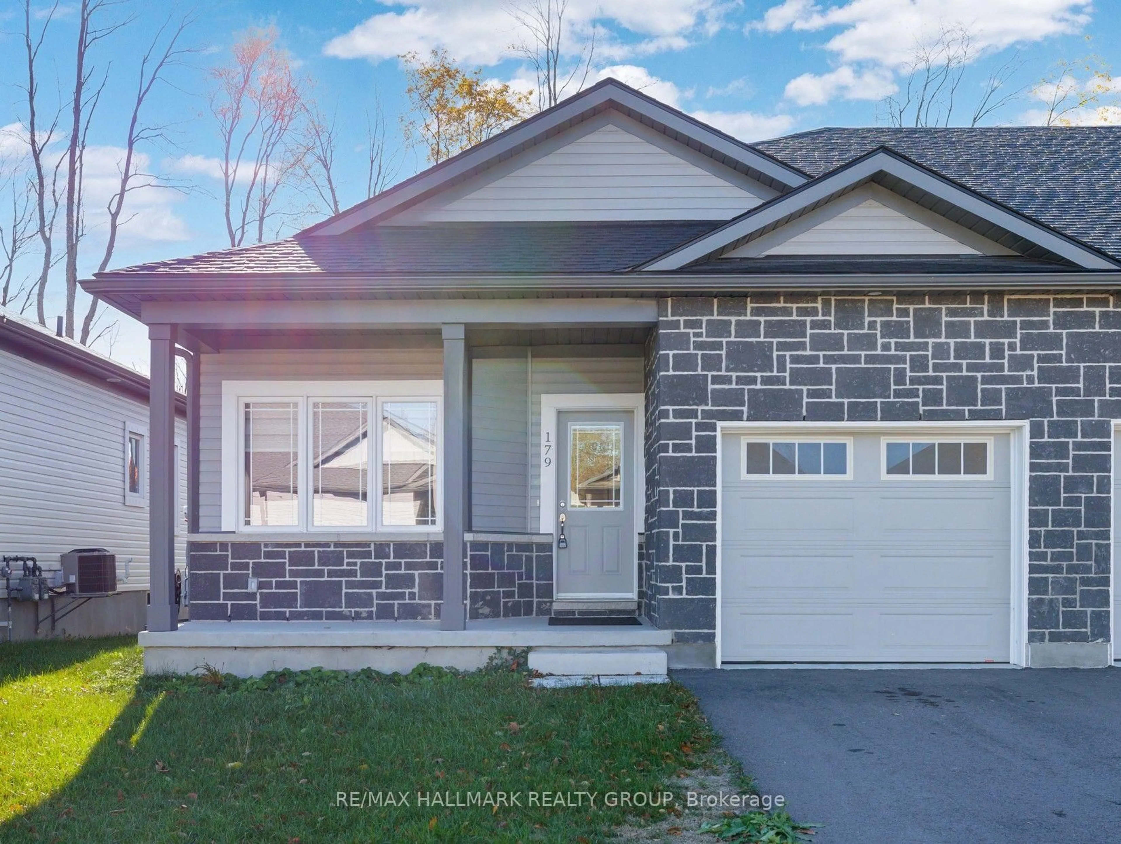 Home with vinyl exterior material, street for 179 Adley Dr, Brockville Ontario K6V 7J2
