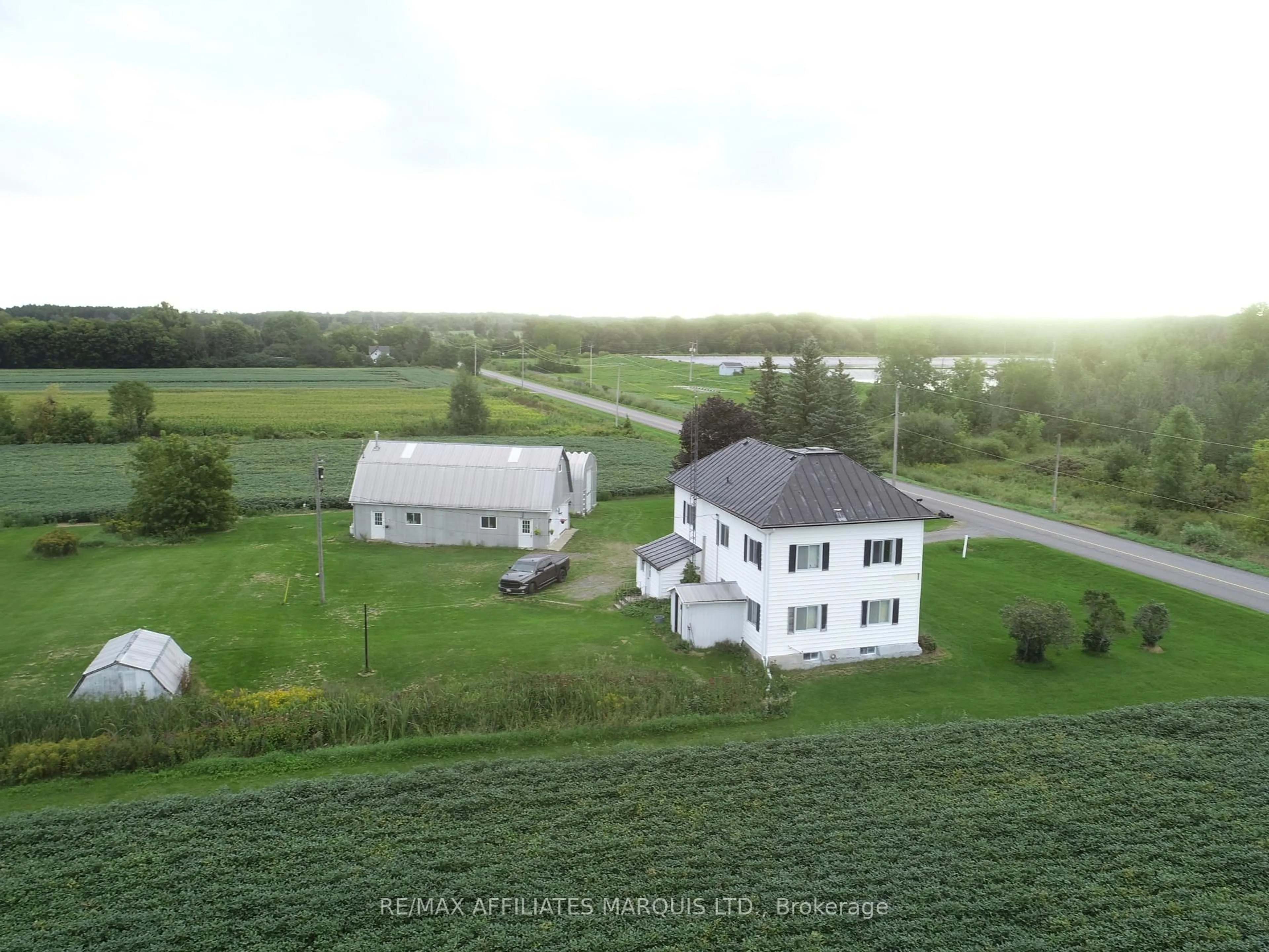 A pic from outside/outdoor area/front of a property/back of a property/a pic from drone, building for 16767 Eighth Rd, North Stormont Ontario K0C 1W0