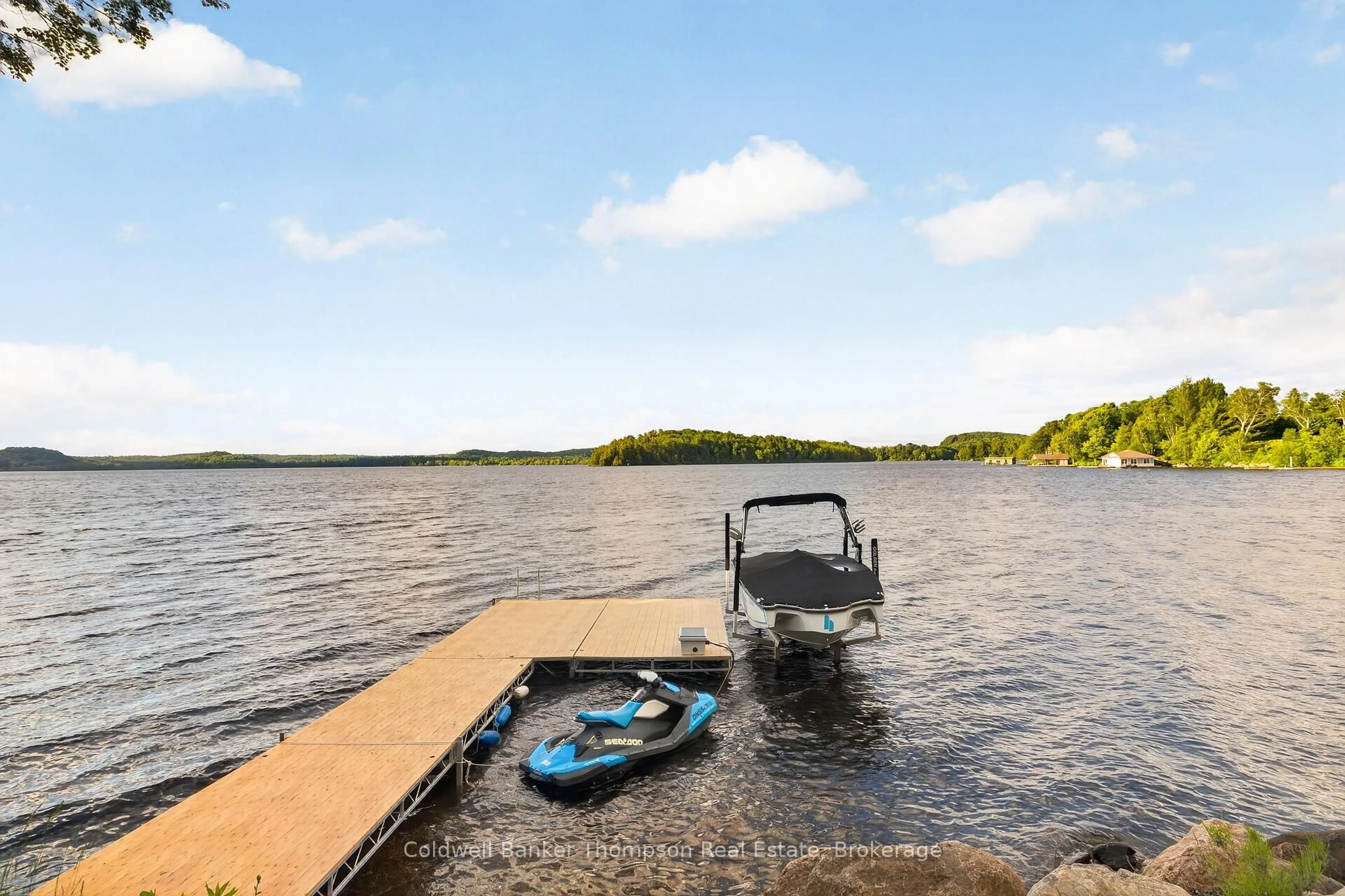 Patio, water/lake/river/ocean view for 161 Wilson Dr, Huntsville Ontario P1H 2J2