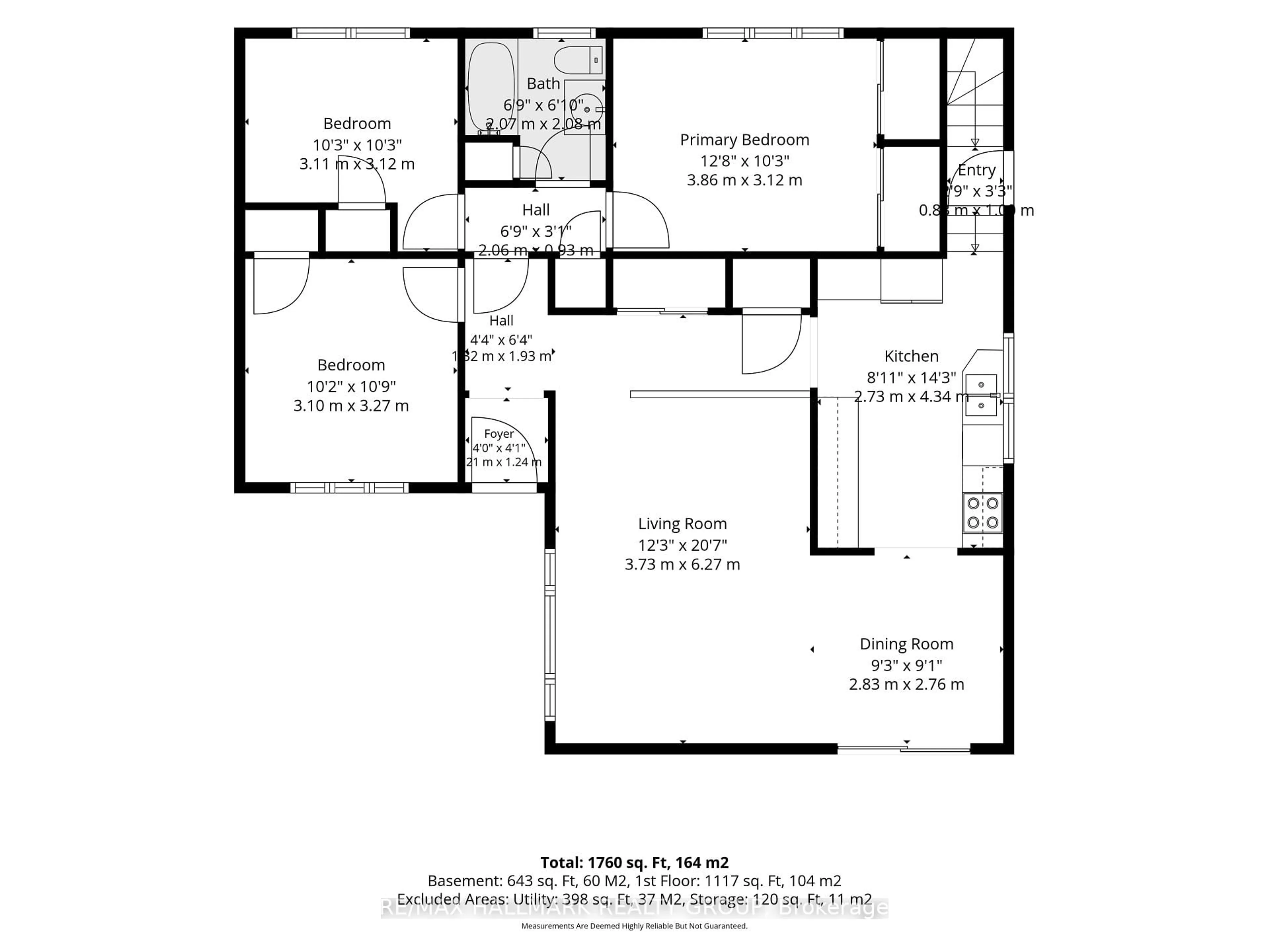 Floor plan for 987 Neville St, Ottawa Ontario K2B 5W1