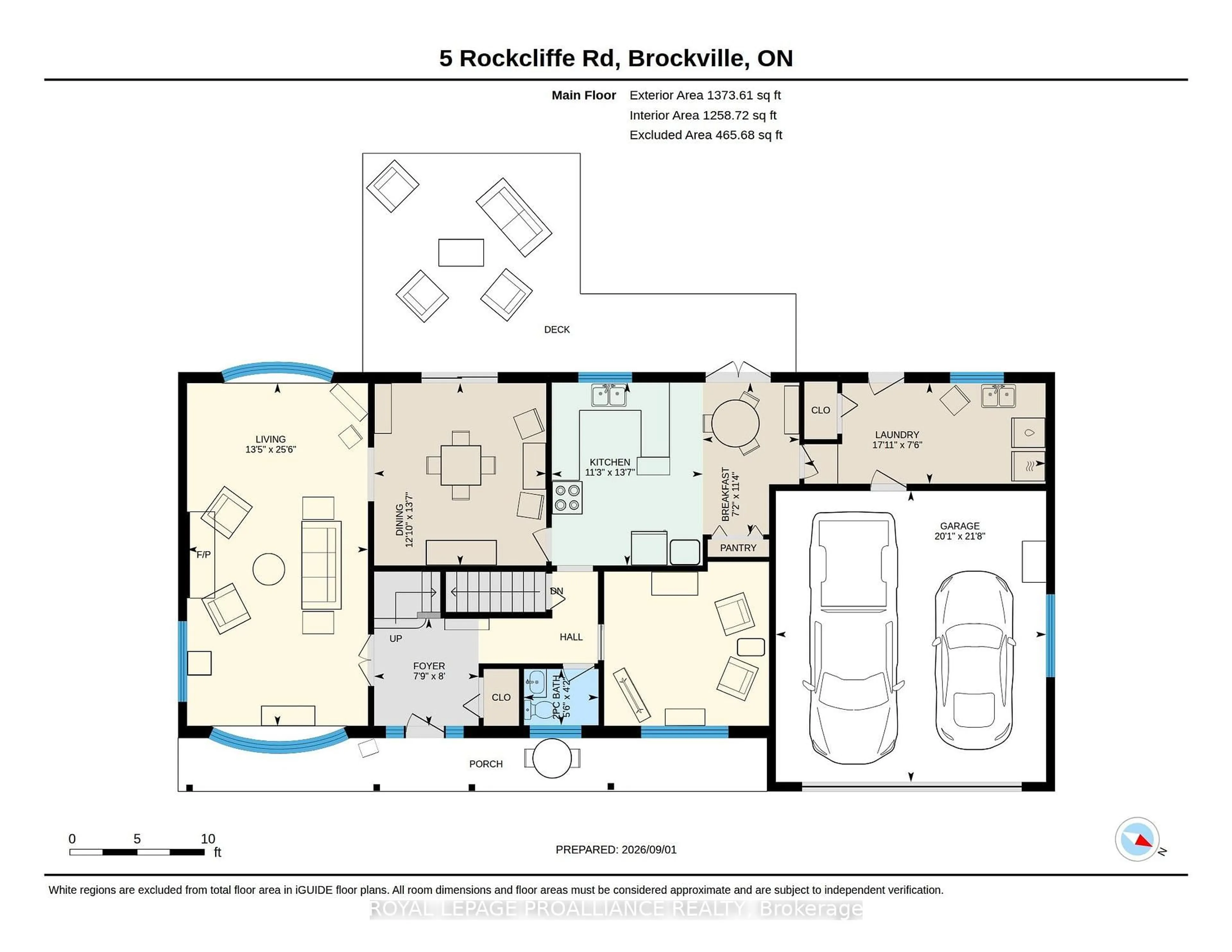 Floor plan for 5 Rockcliffe Rd, Brockville Ontario K6C 5Z5