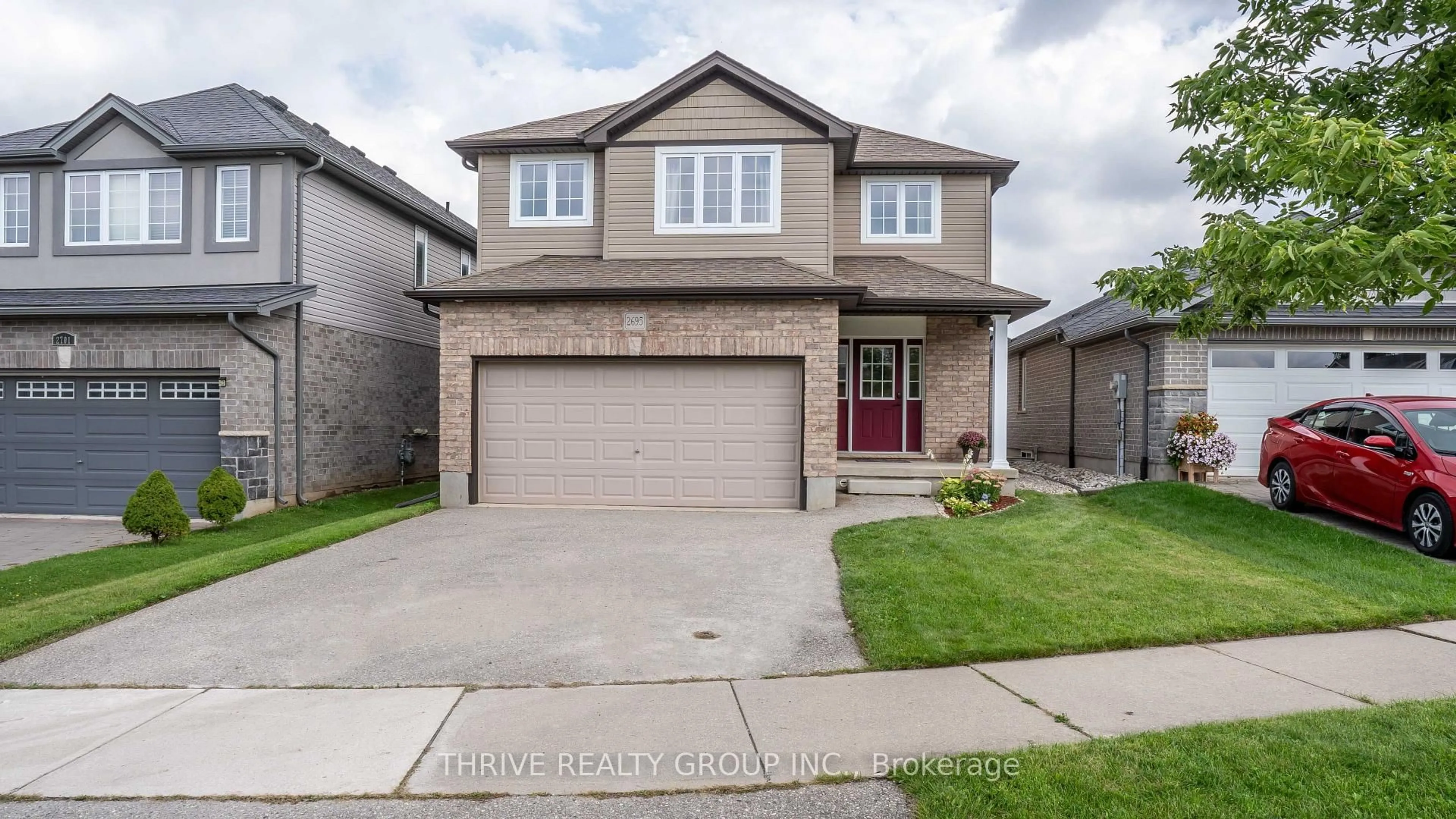 Home with brick exterior material, street for 2695 Foxbend Link, London North Ontario N6G 0M7