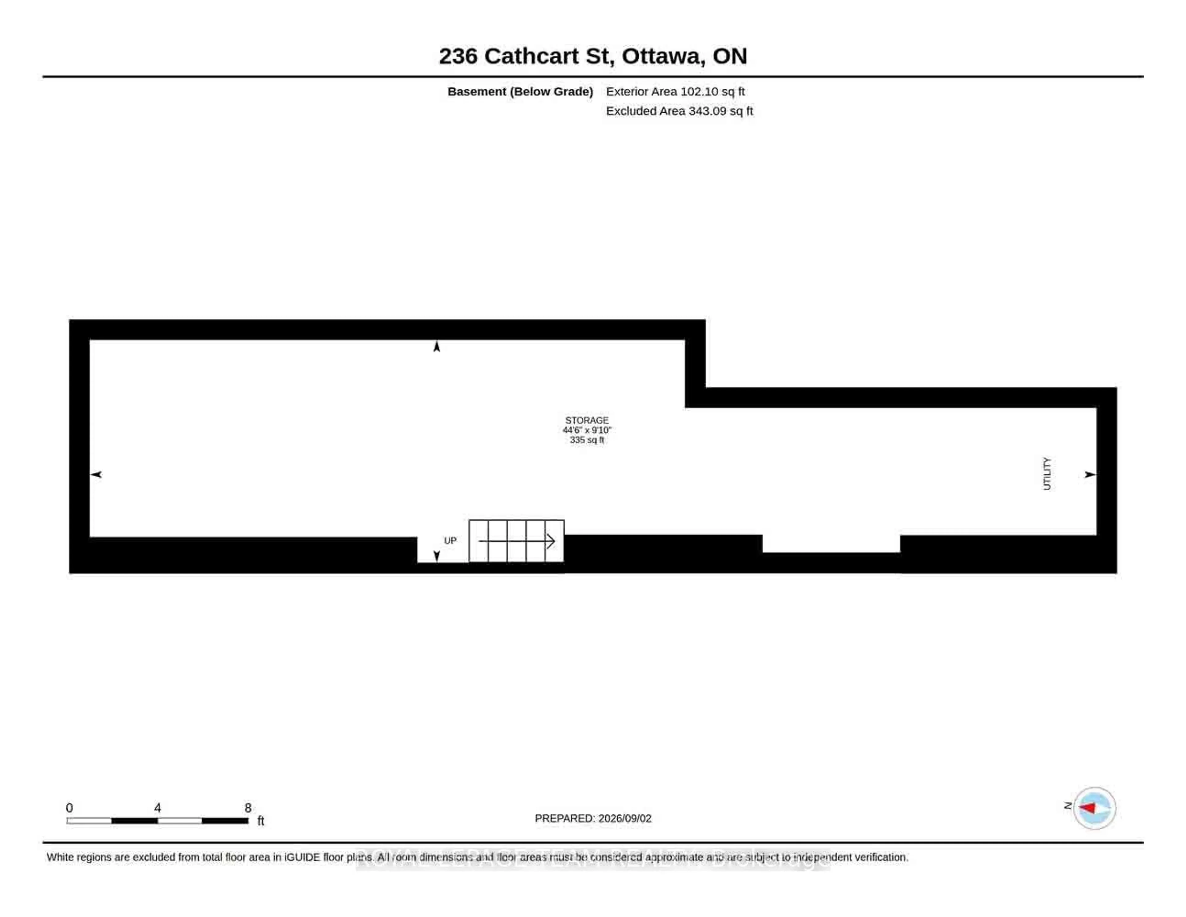 Floor plan for 236 Cathcart St, Ottawa Ontario K1N 5C3