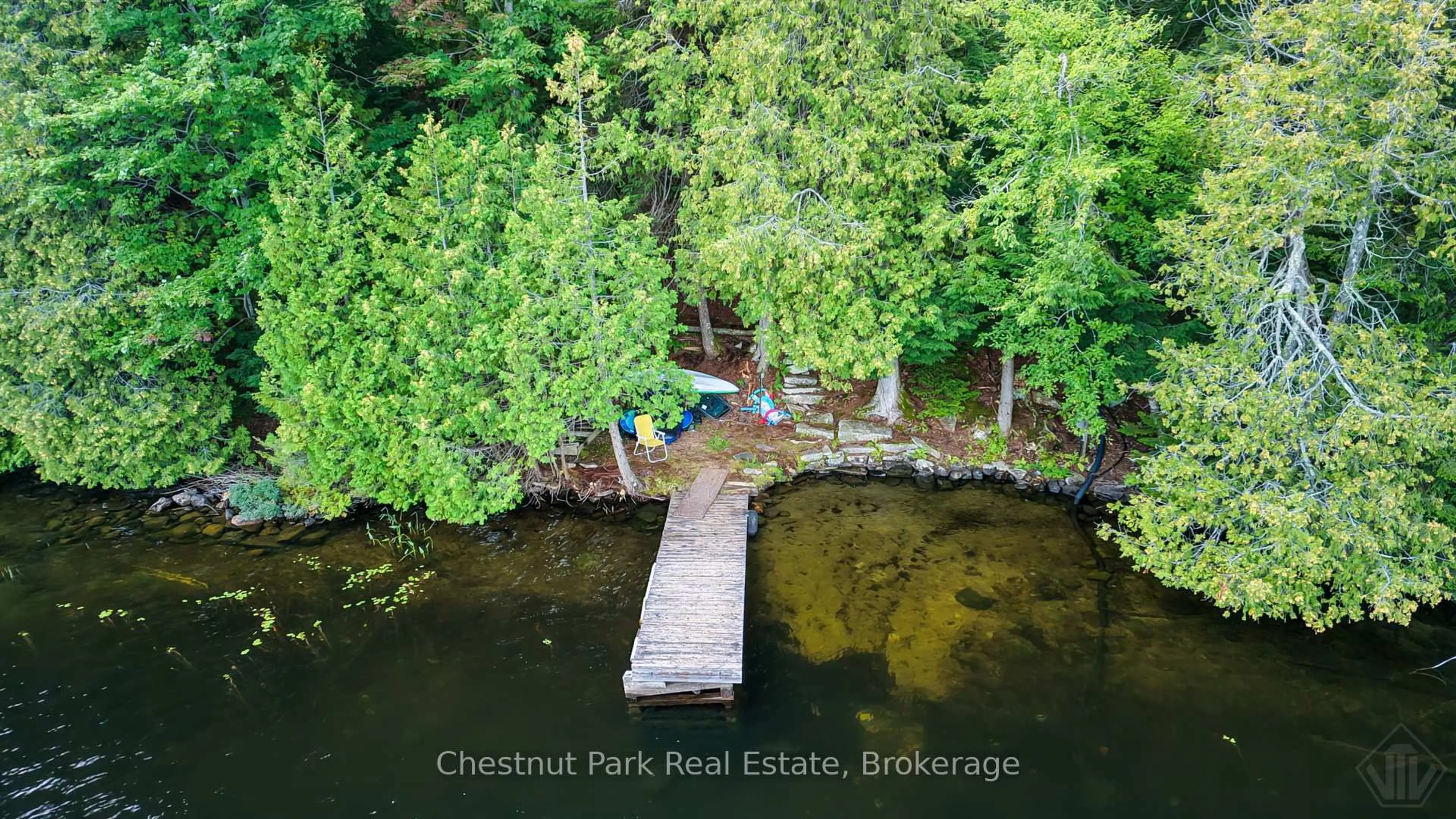 A pic from outside/outdoor area/front of a property/back of a property/a pic from drone, water/lake/river/ocean view for 1470 Bay Lake Rd, Perry Ontario P0A 1J0
