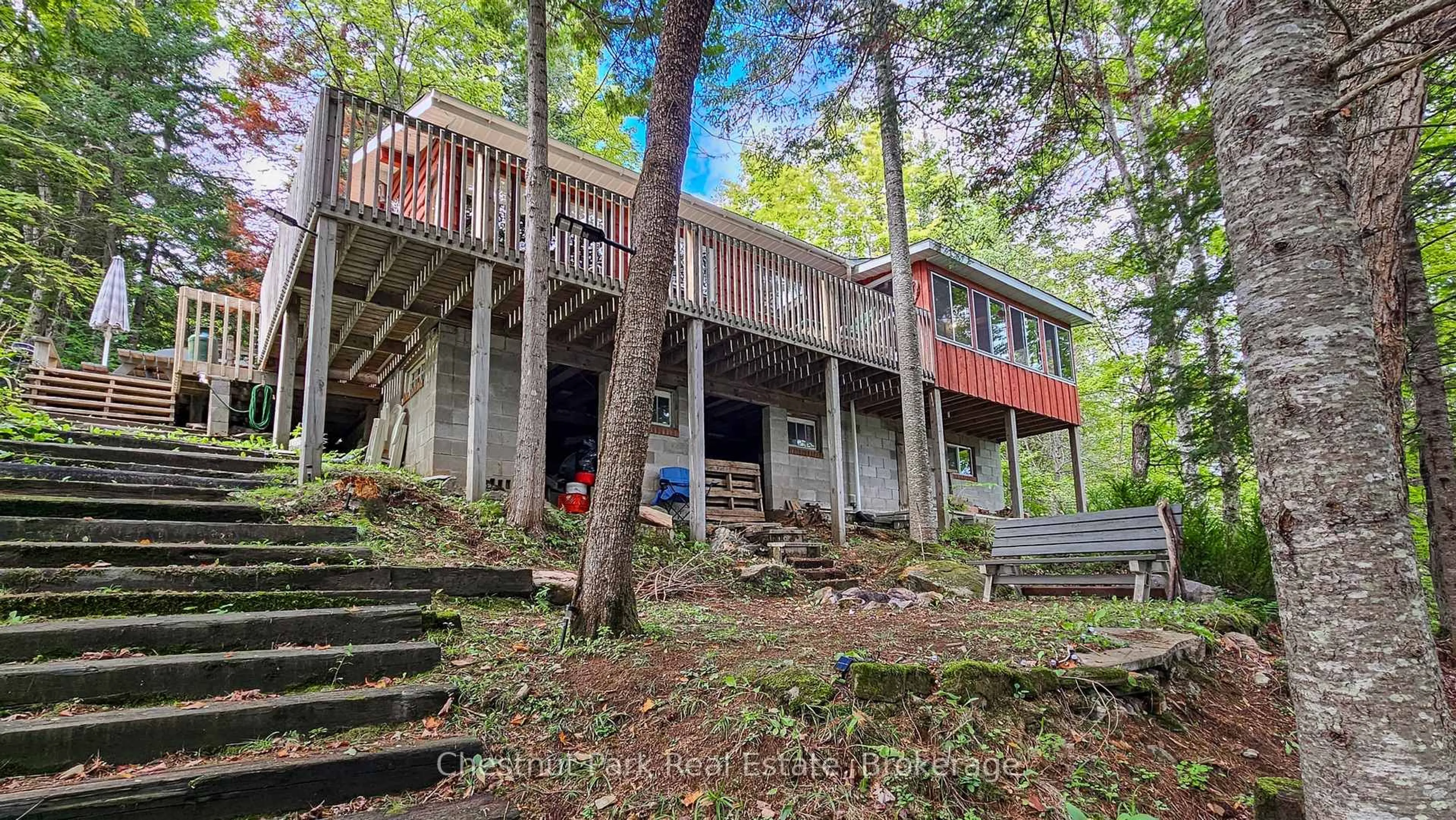 A pic from outside/outdoor area/front of a property/back of a property/a pic from drone, unknown for 1470 Bay Lake Rd, Perry Ontario P0A 1J0