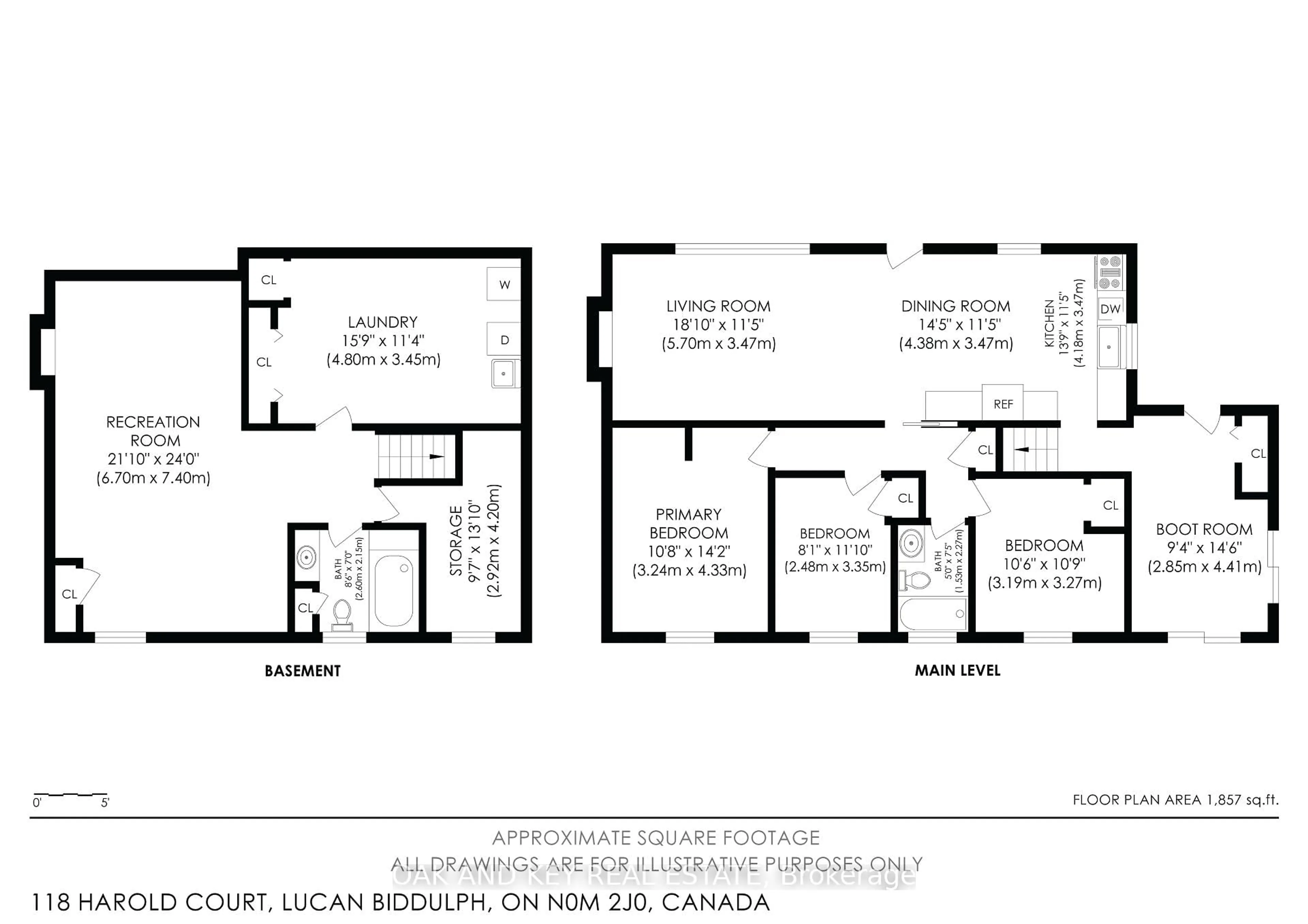 Floor plan for 118 Harold Crt, Lucan Biddulph Ontario N0M 2J0