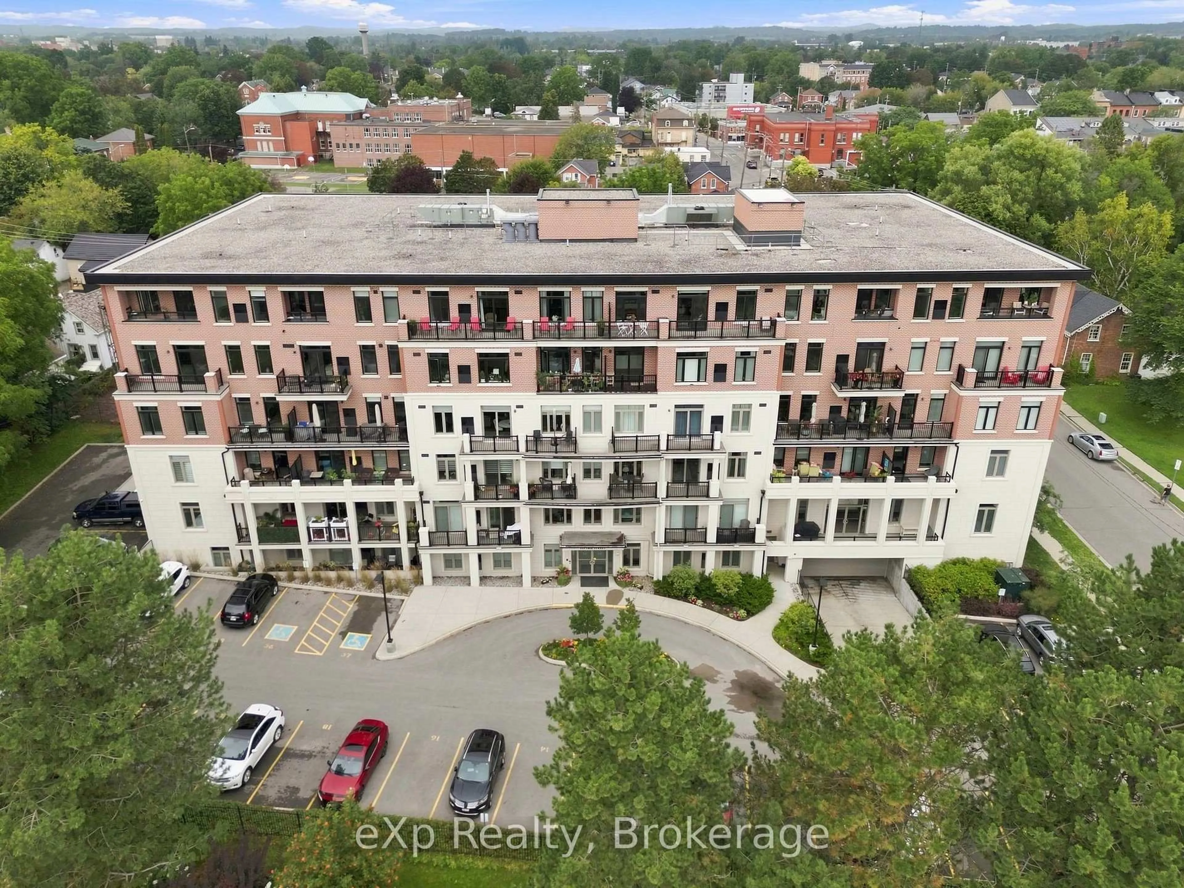 A pic from outside/outdoor area/front of a property/back of a property/a pic from drone, city buildings view from balcony for 135 Orr St #103, Cobourg Ontario K9A 0J6