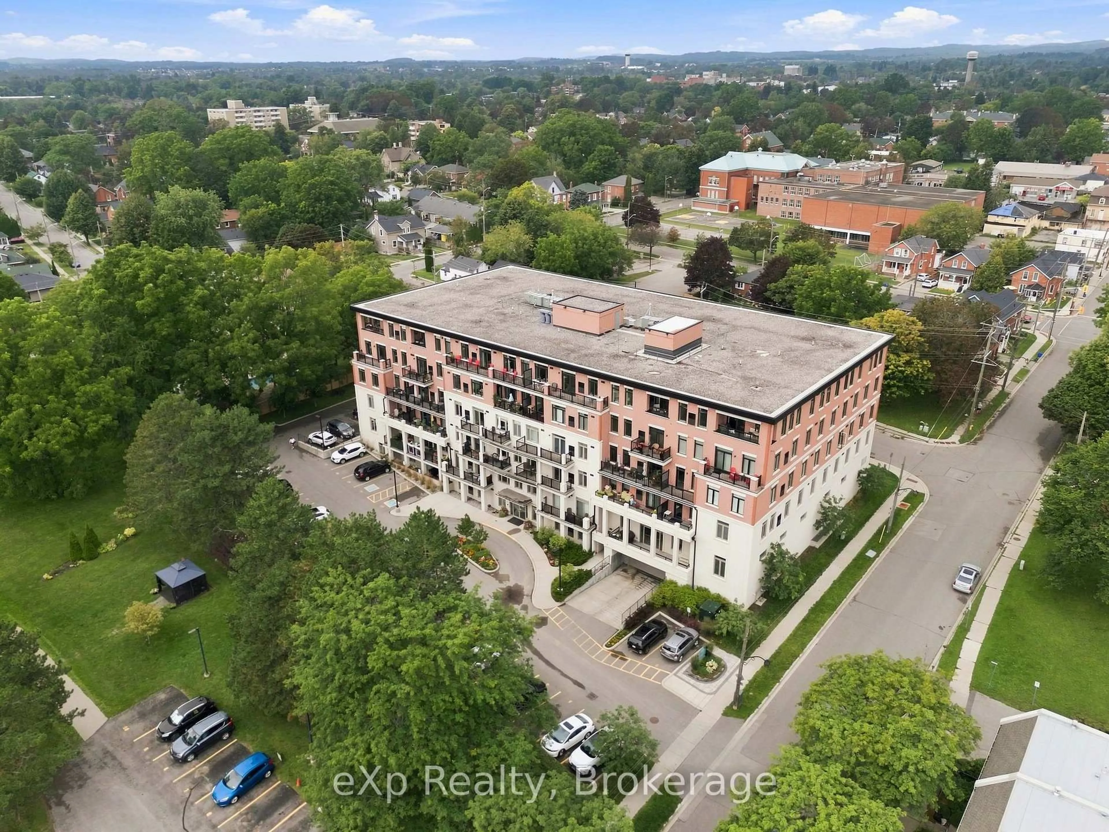 A pic from outside/outdoor area/front of a property/back of a property/a pic from drone, city buildings view from balcony for 135 Orr St #103, Cobourg Ontario K9A 0J6