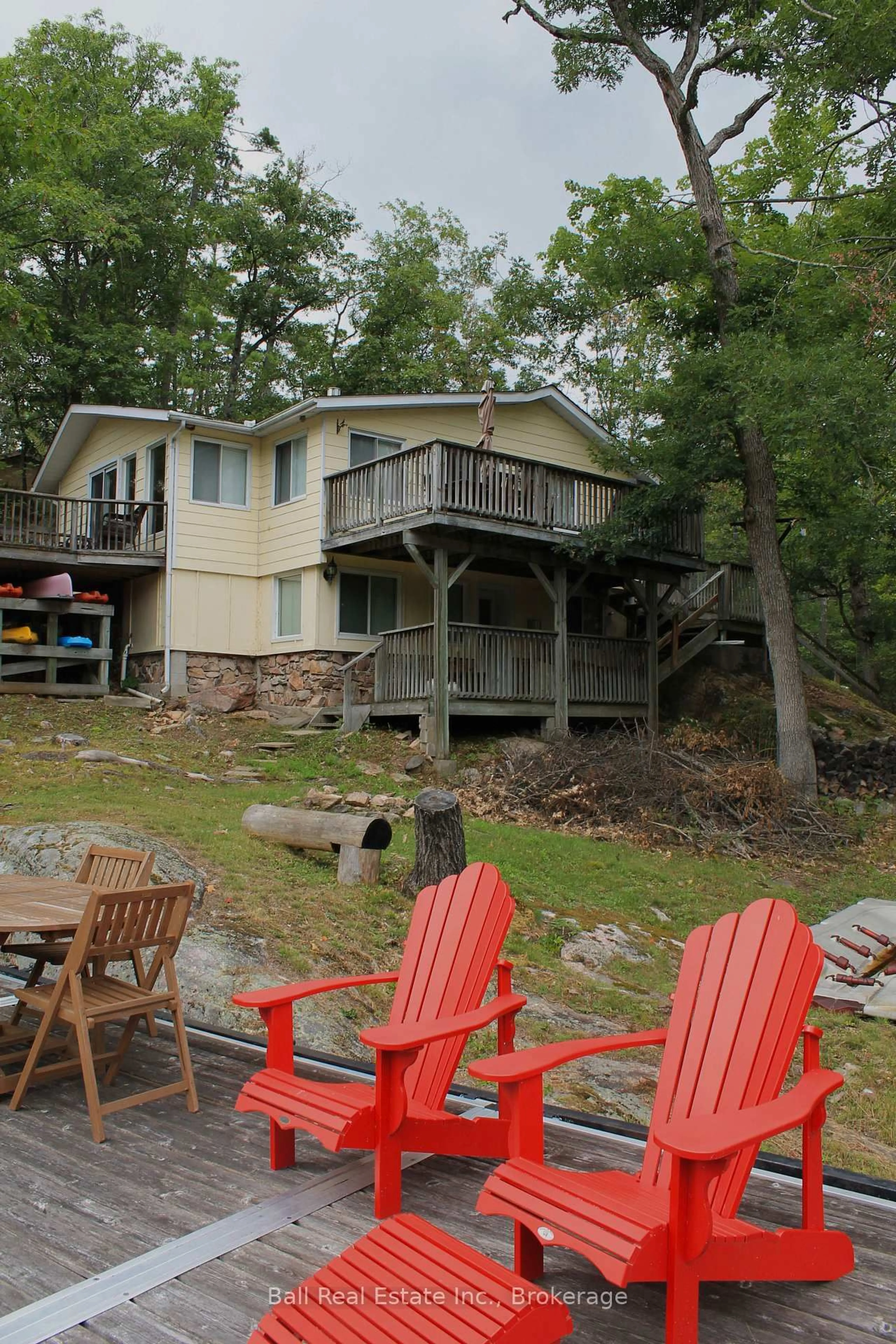 Patio, water/lake/river/ocean view for 3559 Harbour Point Lane, Selwyn Ontario K0L 2H0