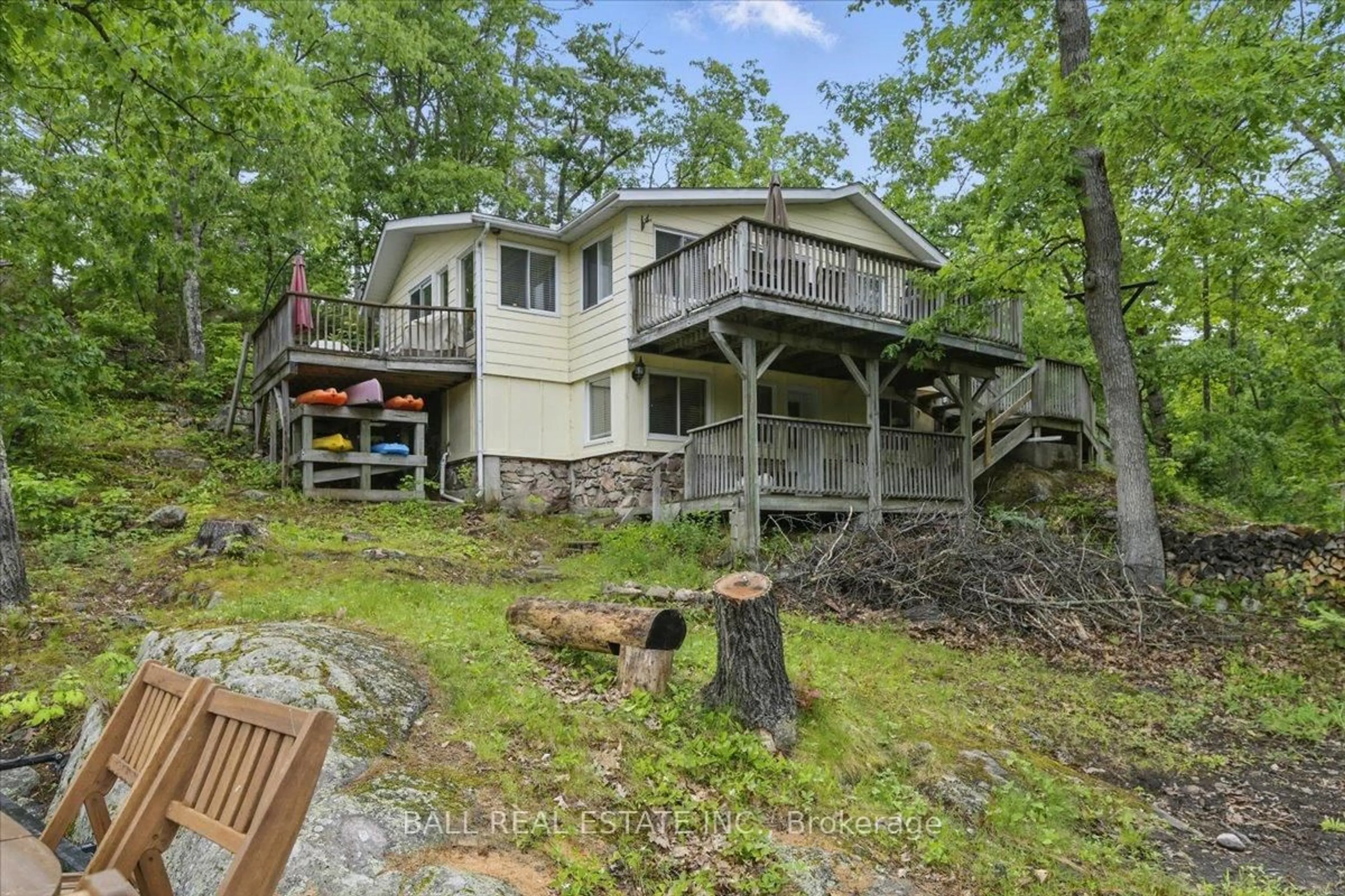 Patio, water/lake/river/ocean view for 3559 Harbour Point Lane, Selwyn Ontario K0L 2H0