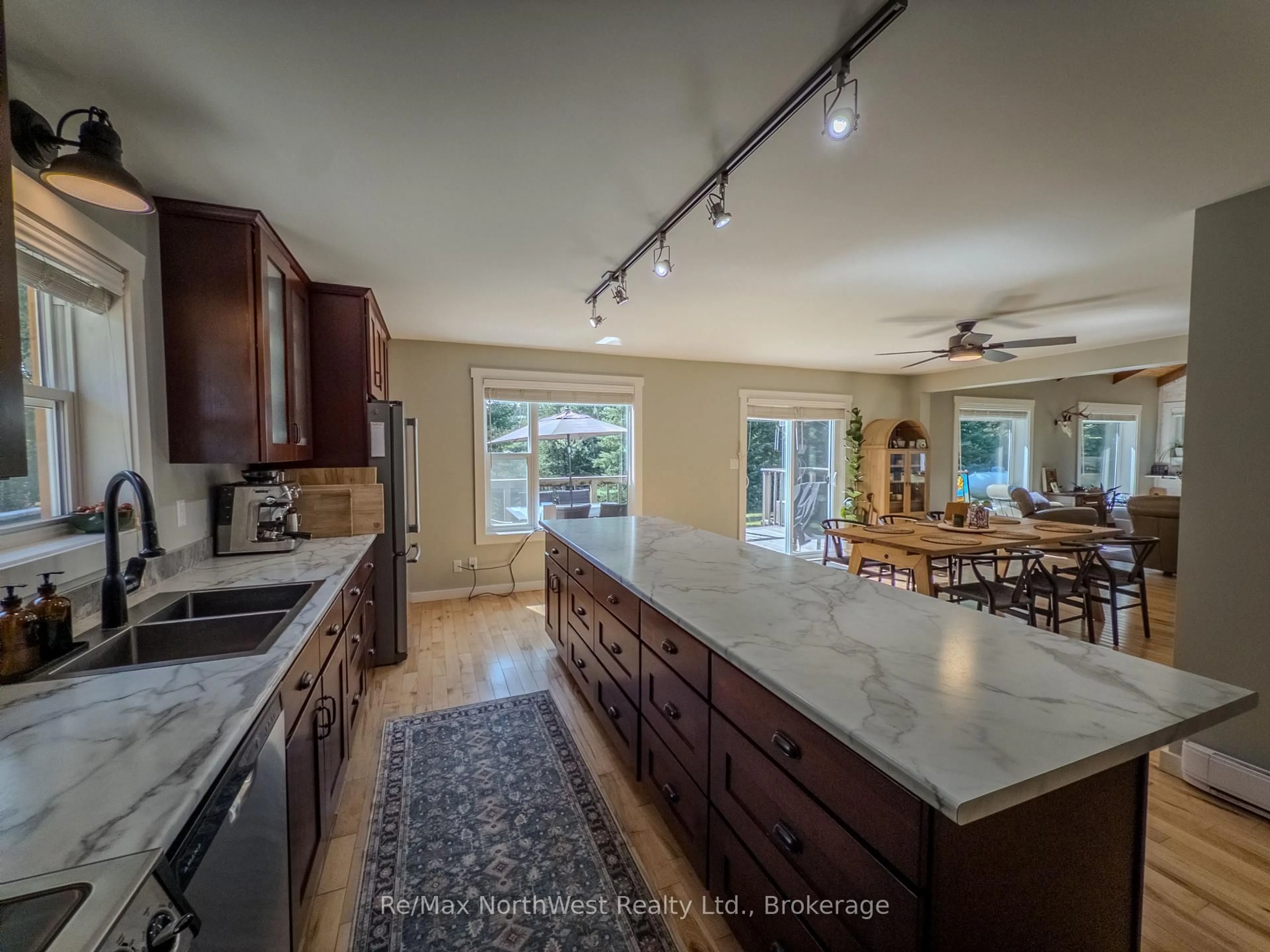 Open concept kitchen, ceramic/tile floor for 78 Sundin Rd, Kenora Remote Area Ontario P0X 1C0