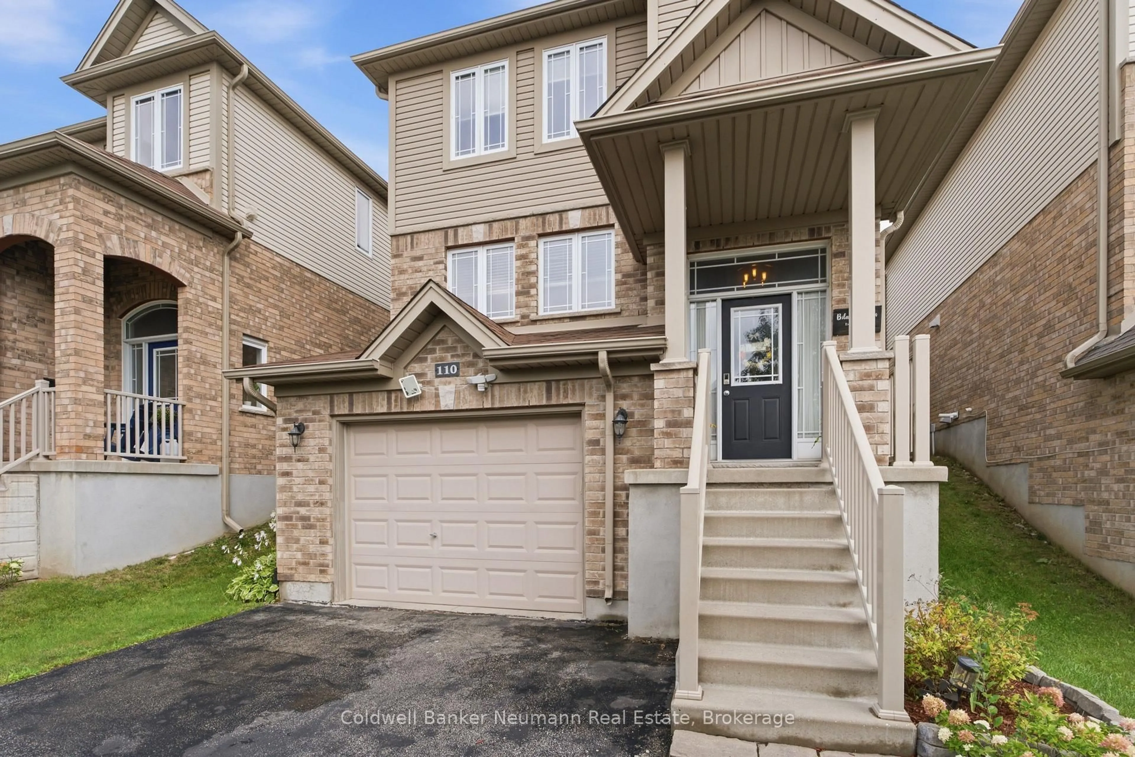 Home with brick exterior material, street for 110 Oakes Cres, Guelph Ontario N1E 0J5