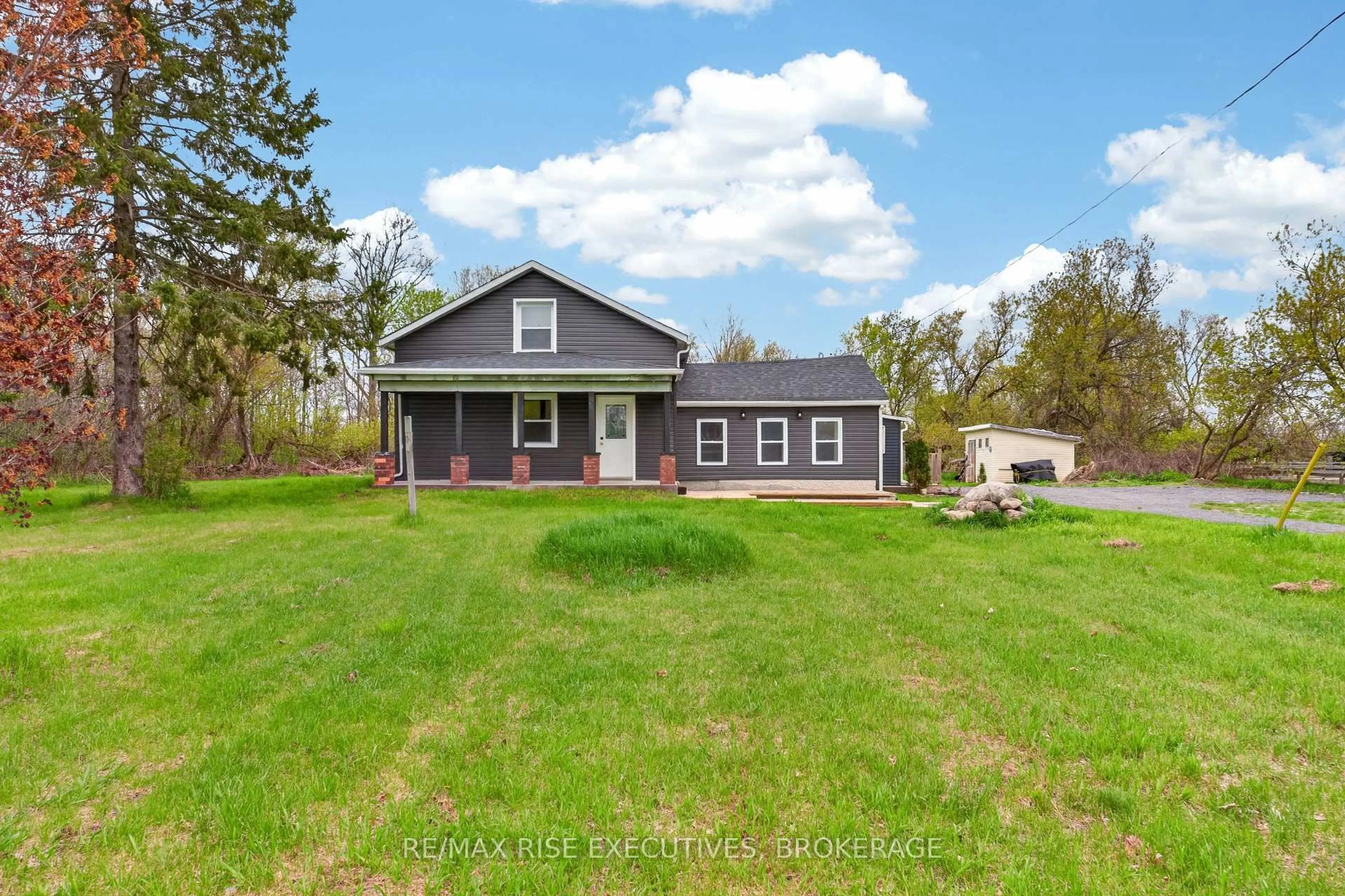 A pic from outside/outdoor area/front of a property/back of a property/a pic from drone, water/lake/river/ocean view for 750 Moira Rd, Stirling Ontario K0K 3E0