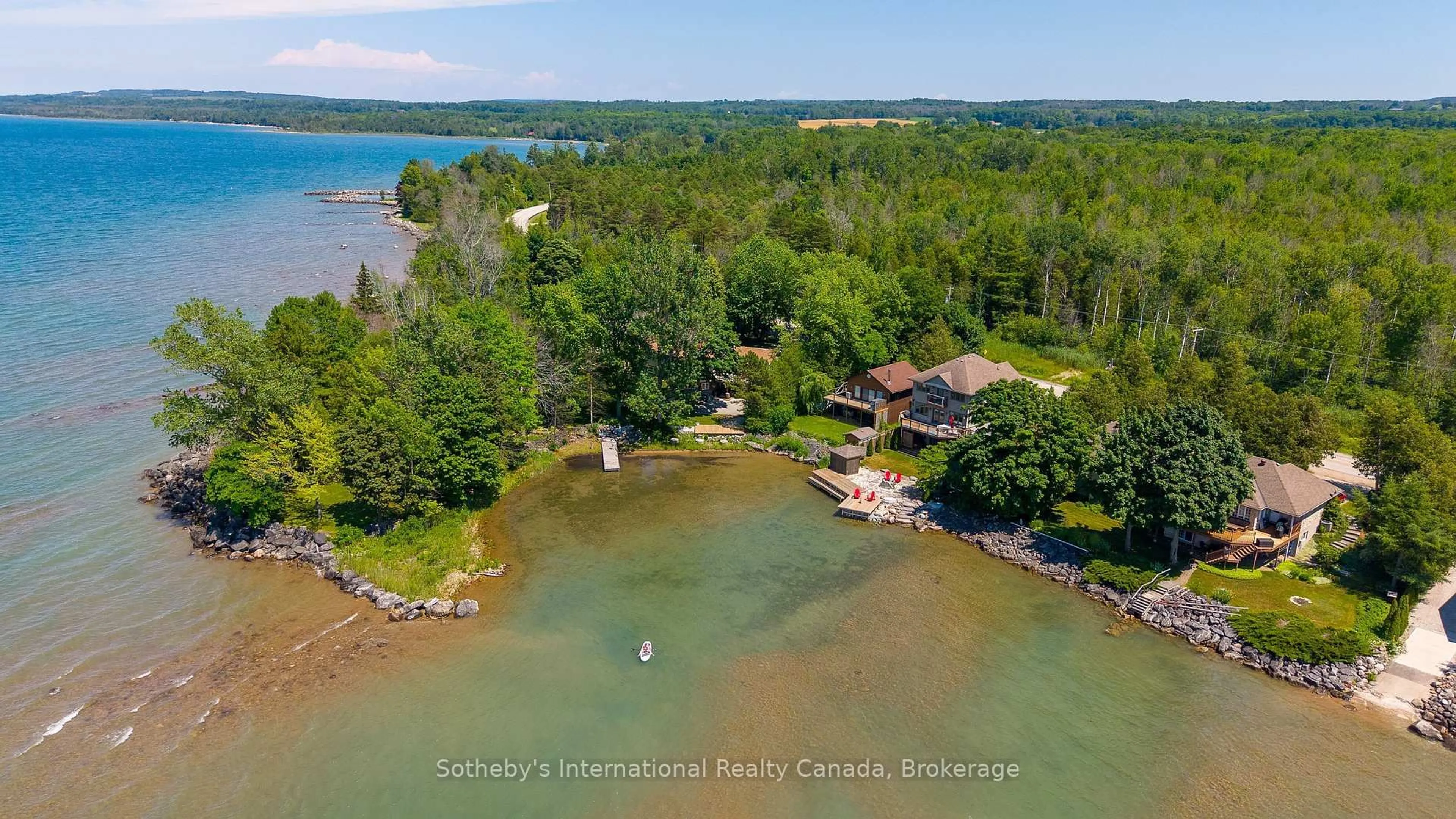 A pic from outside/outdoor area/front of a property/back of a property/a pic from drone, water/lake/river/ocean view for 359288 Grey Rd 15, Meaford Ontario N4K 5N3
