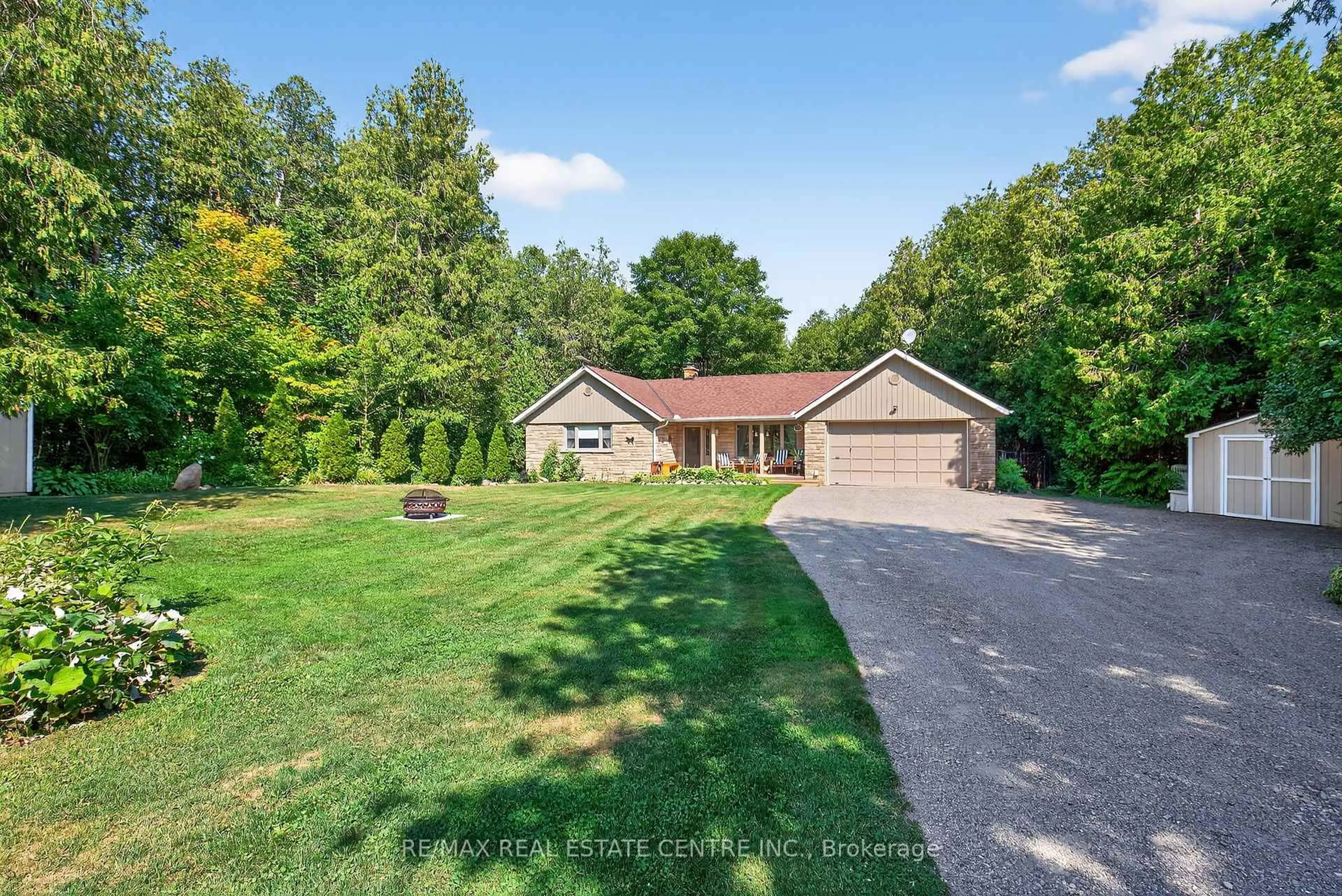 A pic from outside/outdoor area/front of a property/back of a property/a pic from drone, water/lake/river/ocean view for 16 Cedar Lane #Rd, Mono Ontario L9W 6C8