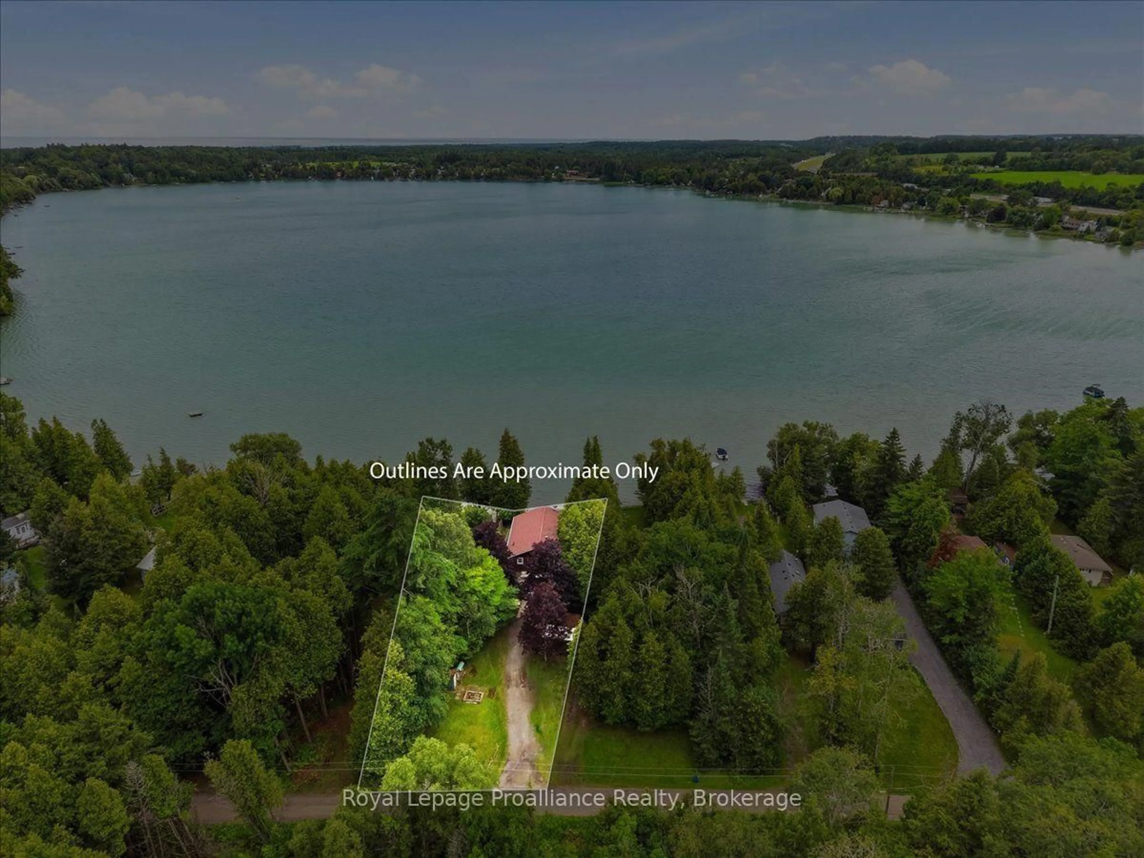 A pic from outside/outdoor area/front of a property/back of a property/a pic from drone, water/lake/river/ocean view for 838 Trenear Rd, Cramahe Ontario K0K 1H0