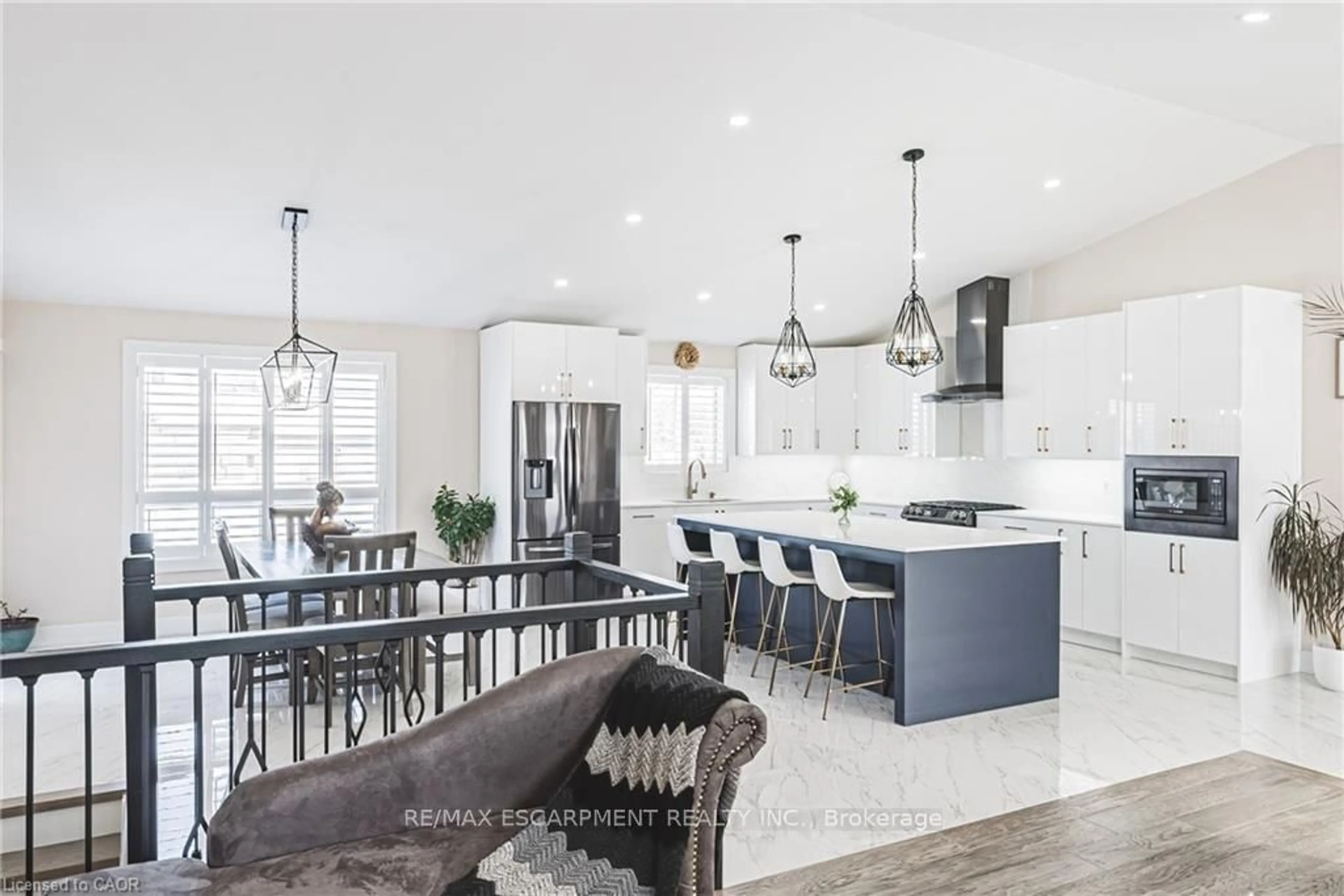 Open concept kitchen, ceramic/tile floor for 1796 Penny Lane, West Lincoln Ontario L0R 1E0