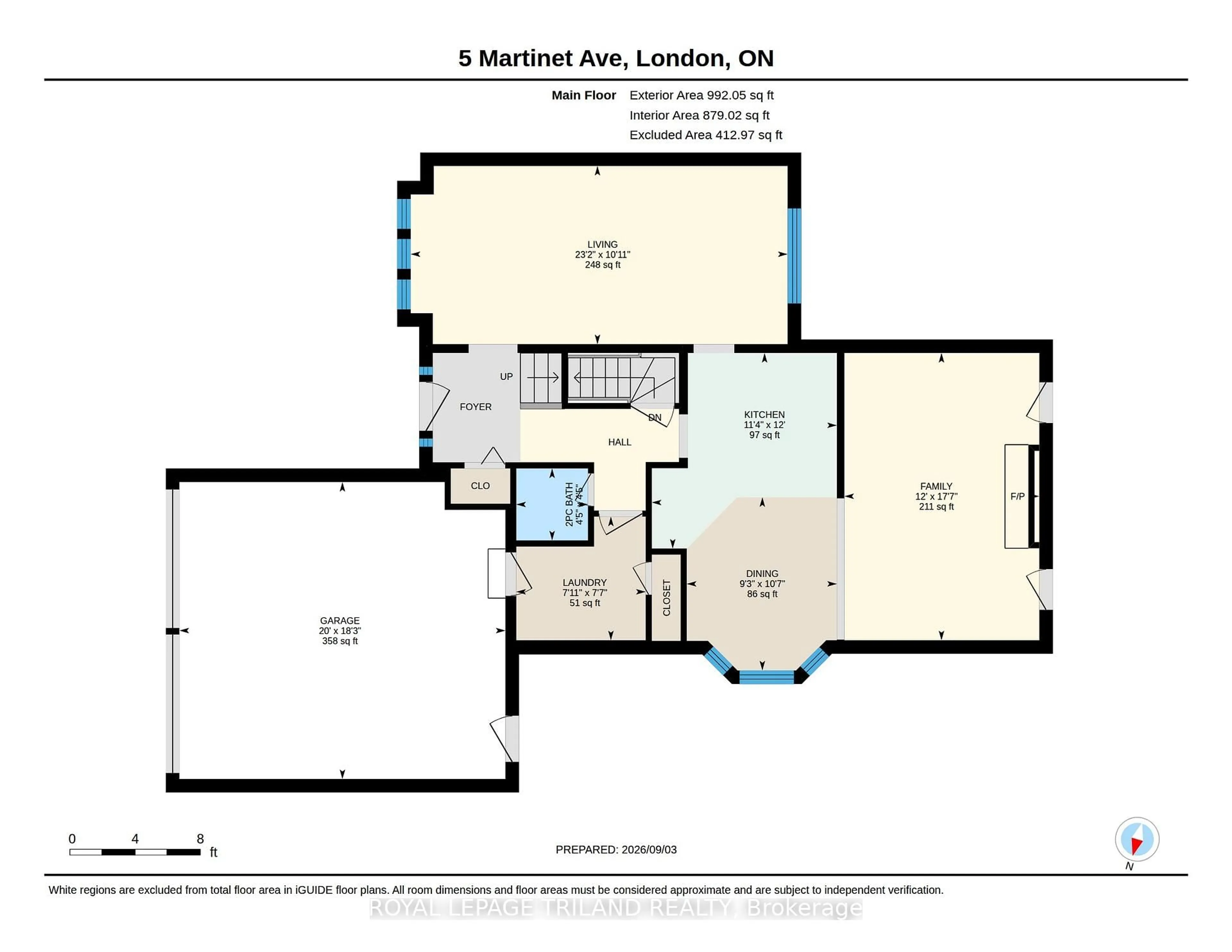 Floor plan for 5 Martinet Ave, London East Ontario N5V 4B6