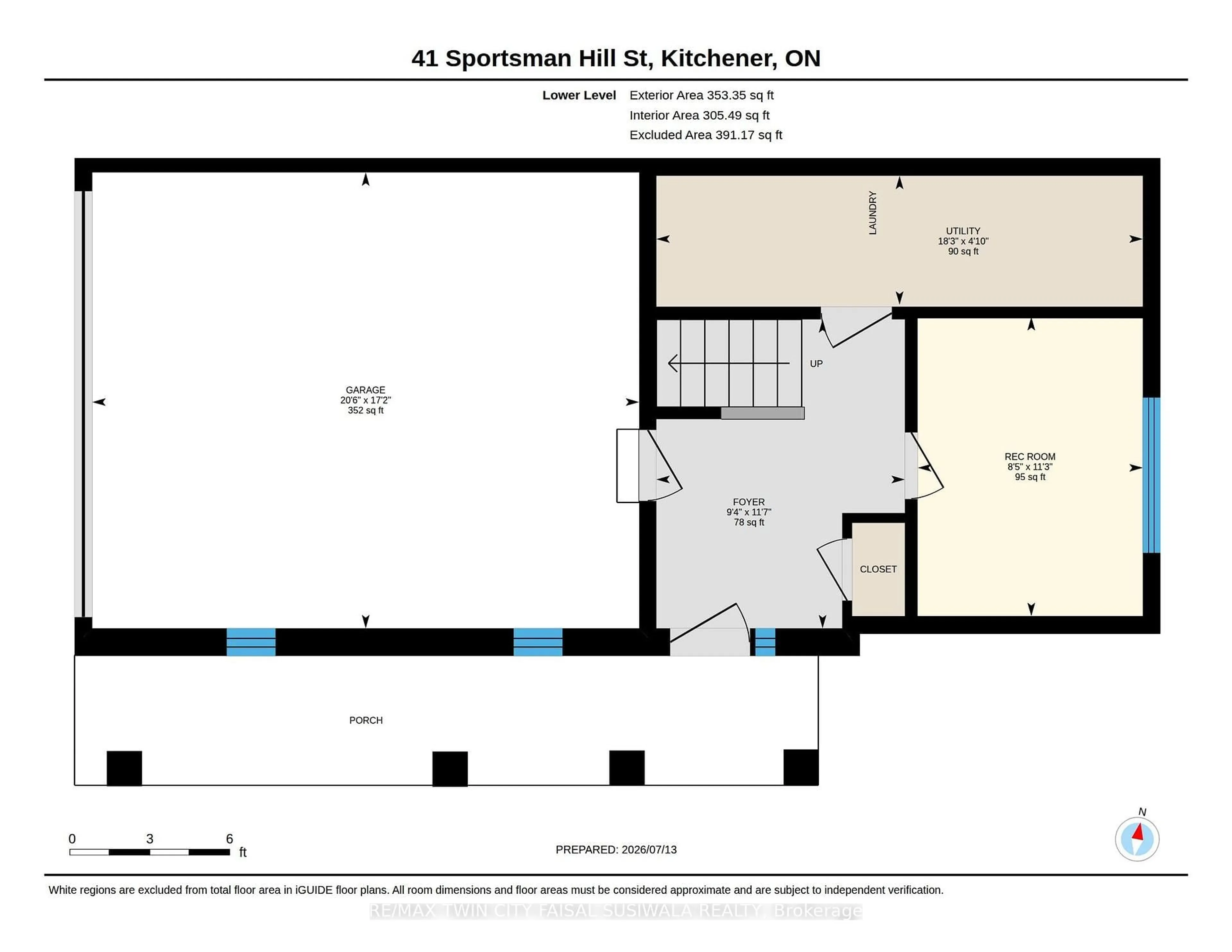 Floor plan for 41 Sportsman Hill St, Kitchener Ontario N2P 0J4