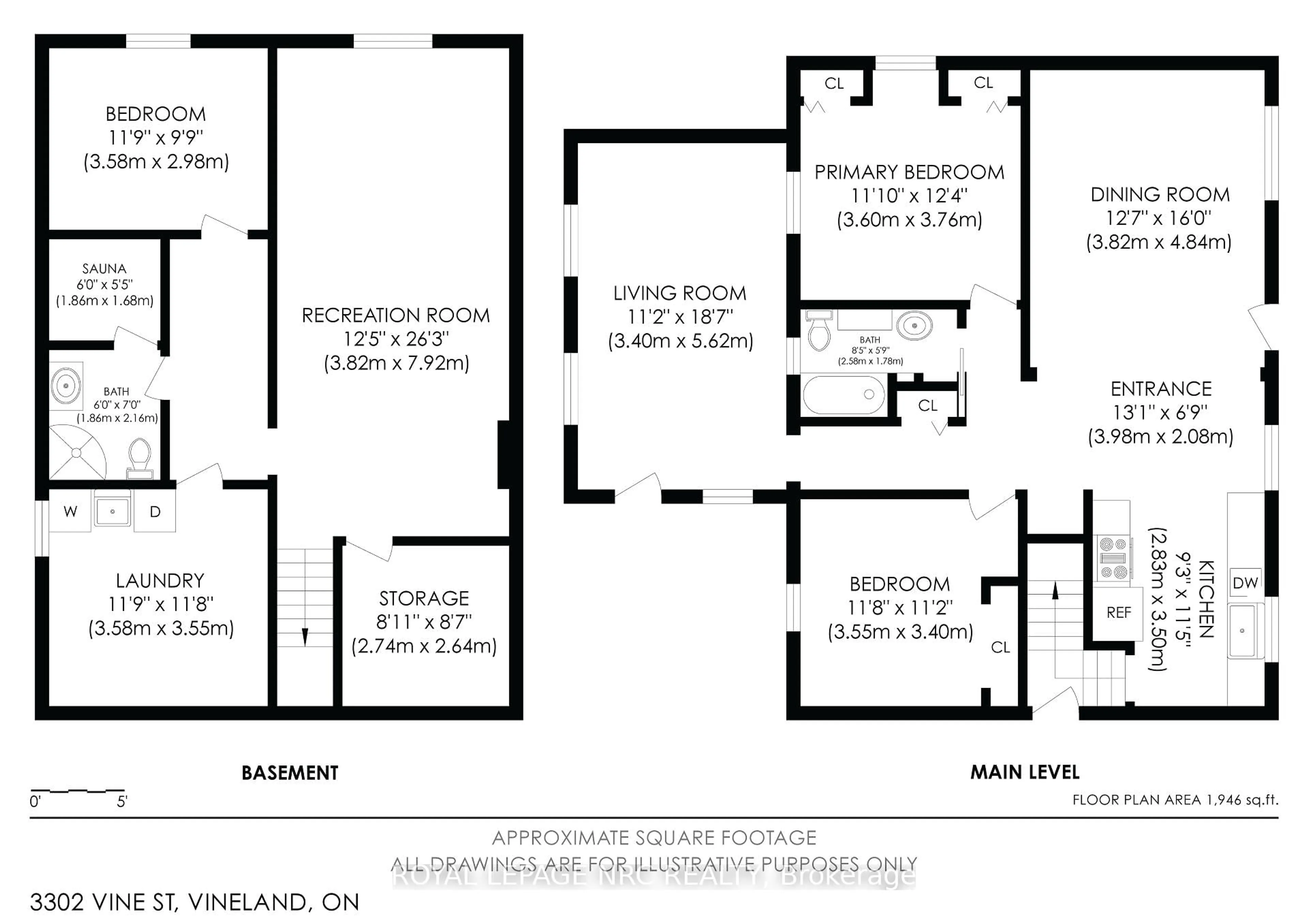 Floor plan for 3302 Vine St, Lincoln Ontario L0R 2C0