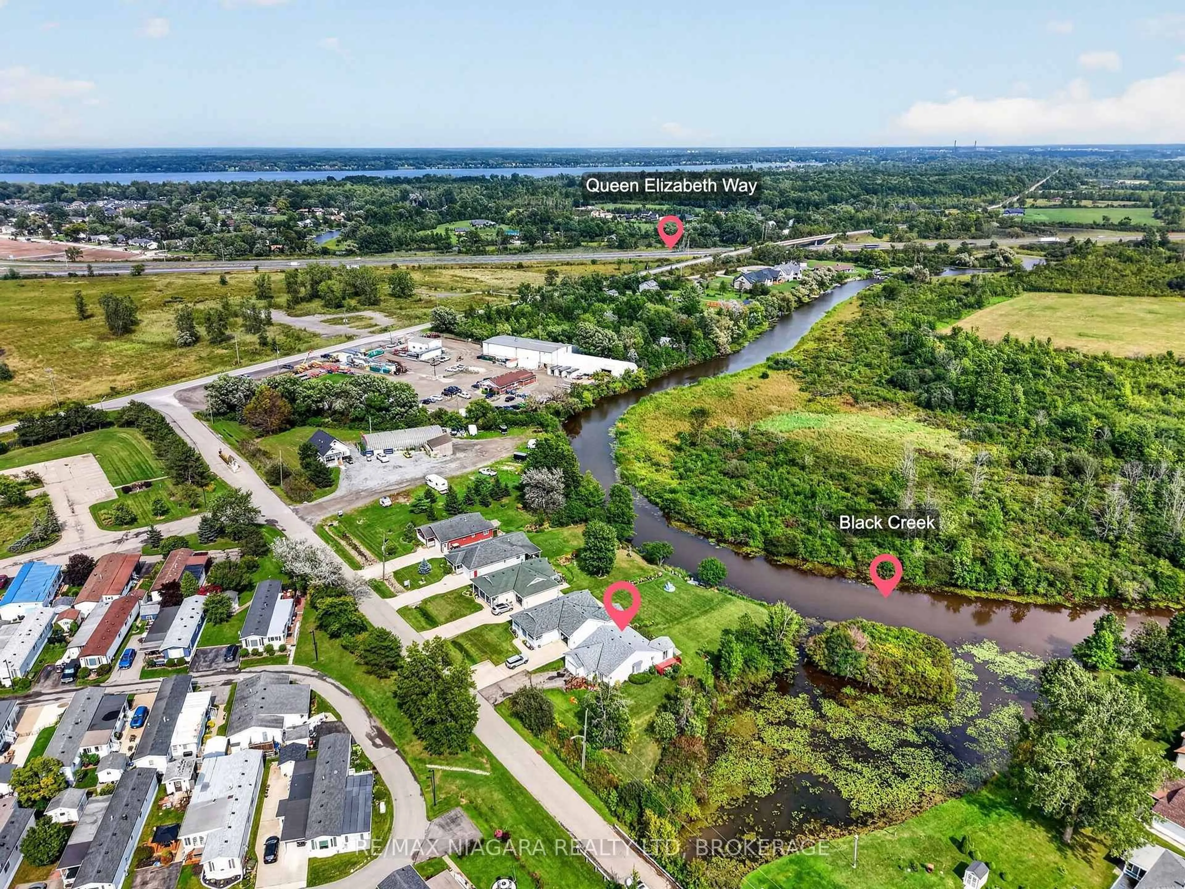 A pic from outside/outdoor area/front of a property/back of a property/a pic from drone, water/lake/river/ocean view for 3033 Townline Rd #516, Fort Erie Ontario L0S 1S1