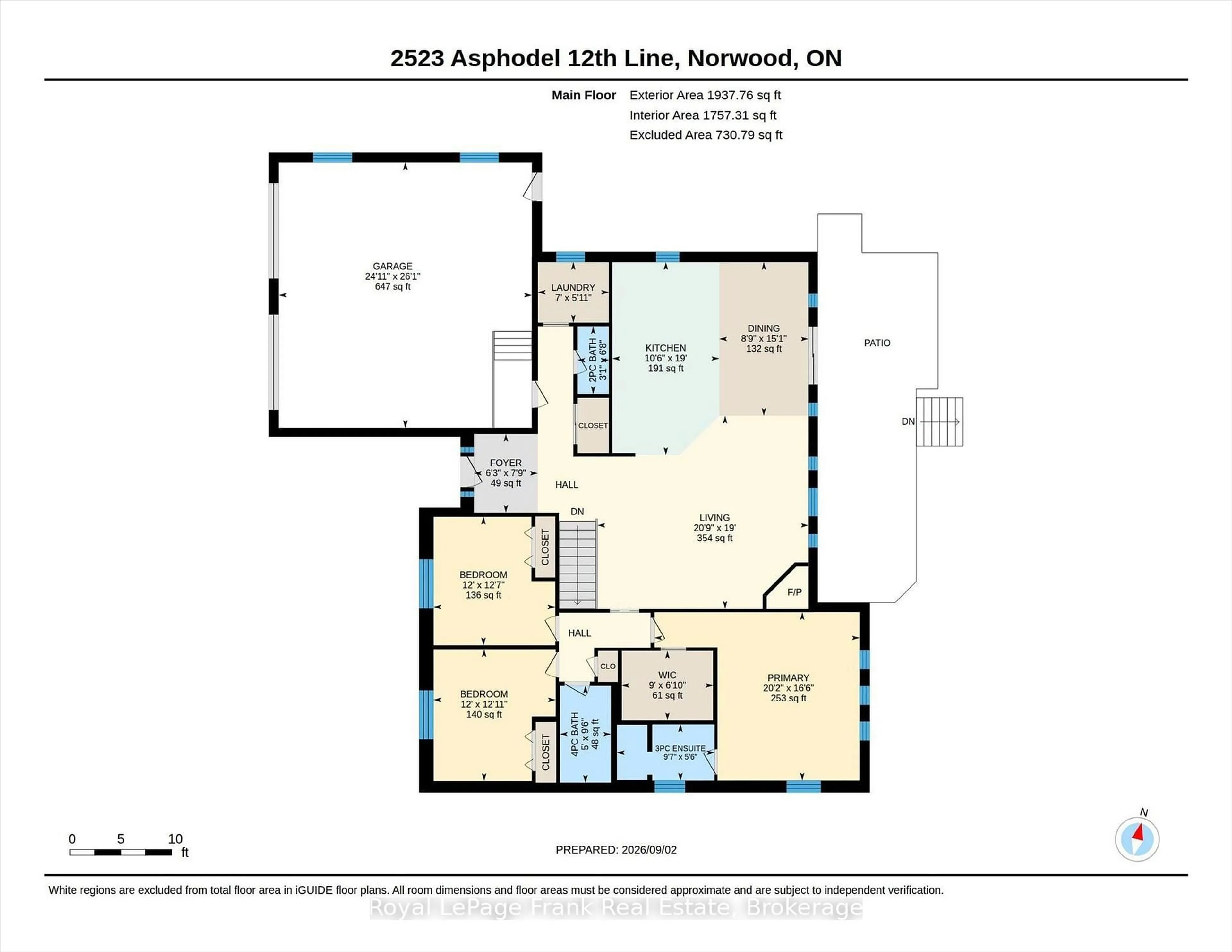 Floor plan for 2523 Asphodel 12th Line, Asphodel-Norwood Ontario K0L 2V0