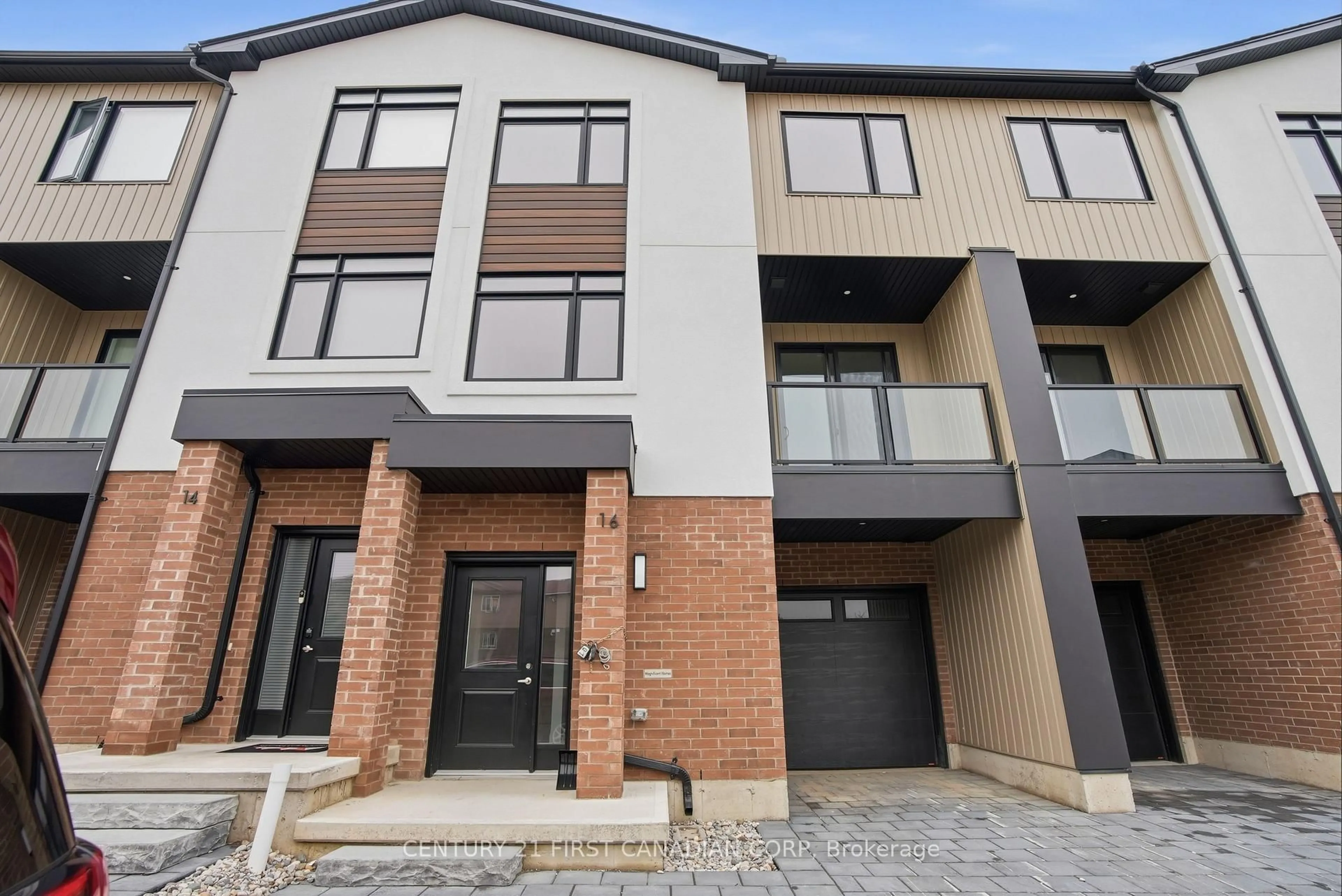 Home with brick exterior material, street for 349 Southdale Rd #16, London South Ontario N6E 0B9