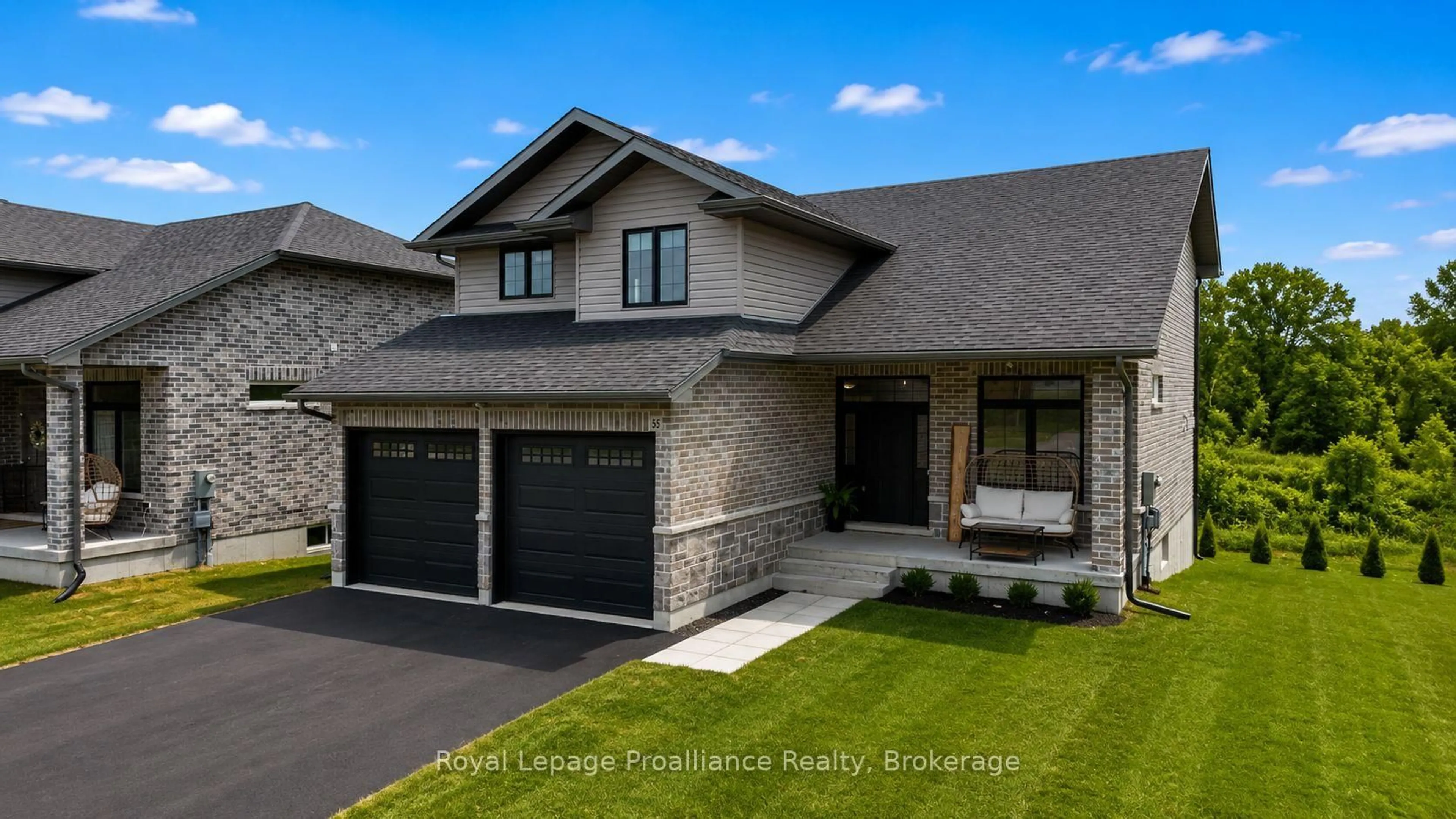 Home with brick exterior material, street for 55 Lanark Dr, Belleville Ontario K8N 0G8