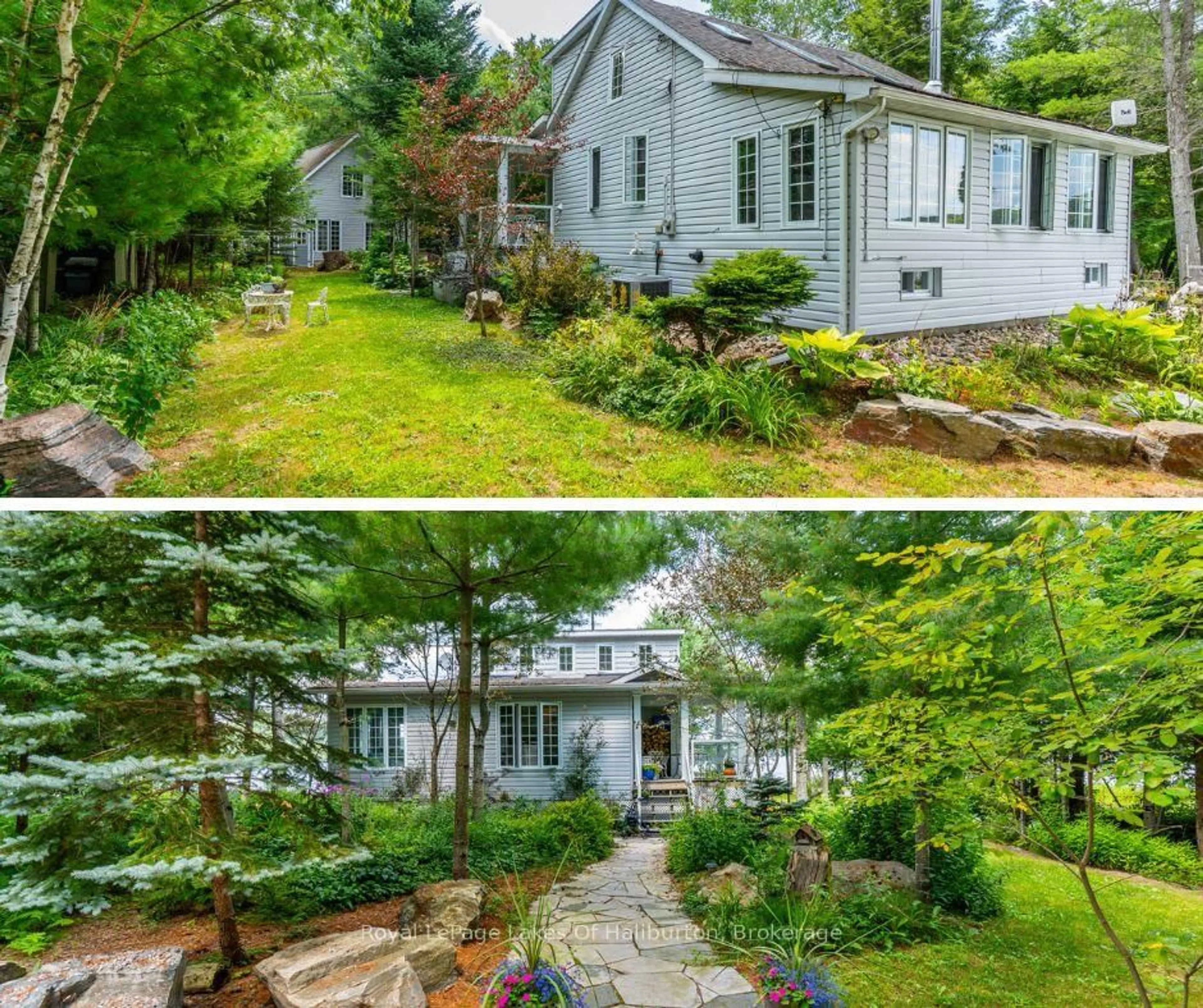 A pic from outside/outdoor area/front of a property/back of a property/a pic from drone, unknown for 1049 Ninatigo Lane, Algonquin Highlands Ontario K0M 1S0