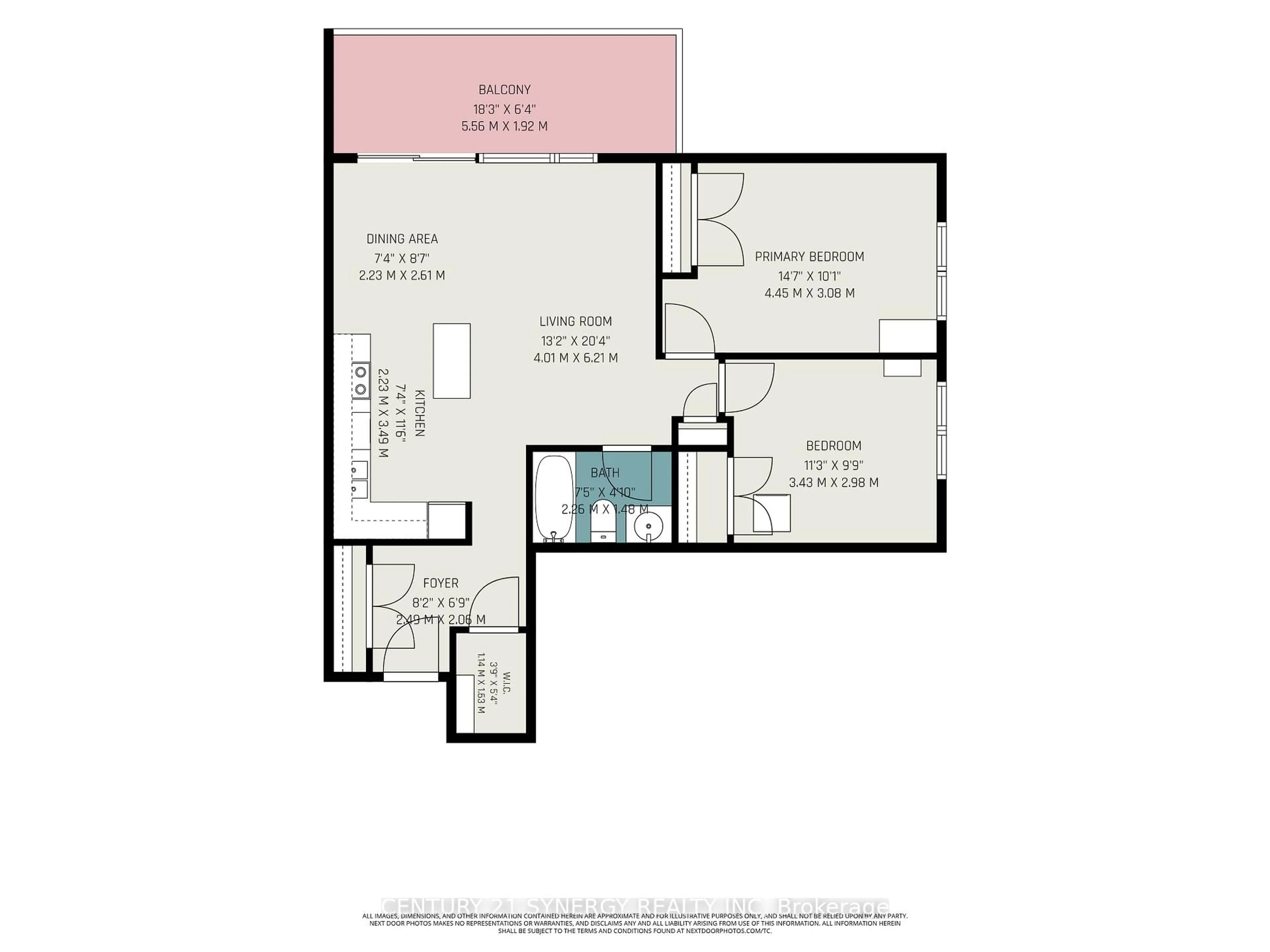 Floor plan for 158B McArthur Ave #1202, Ottawa Ontario K1L 8C9