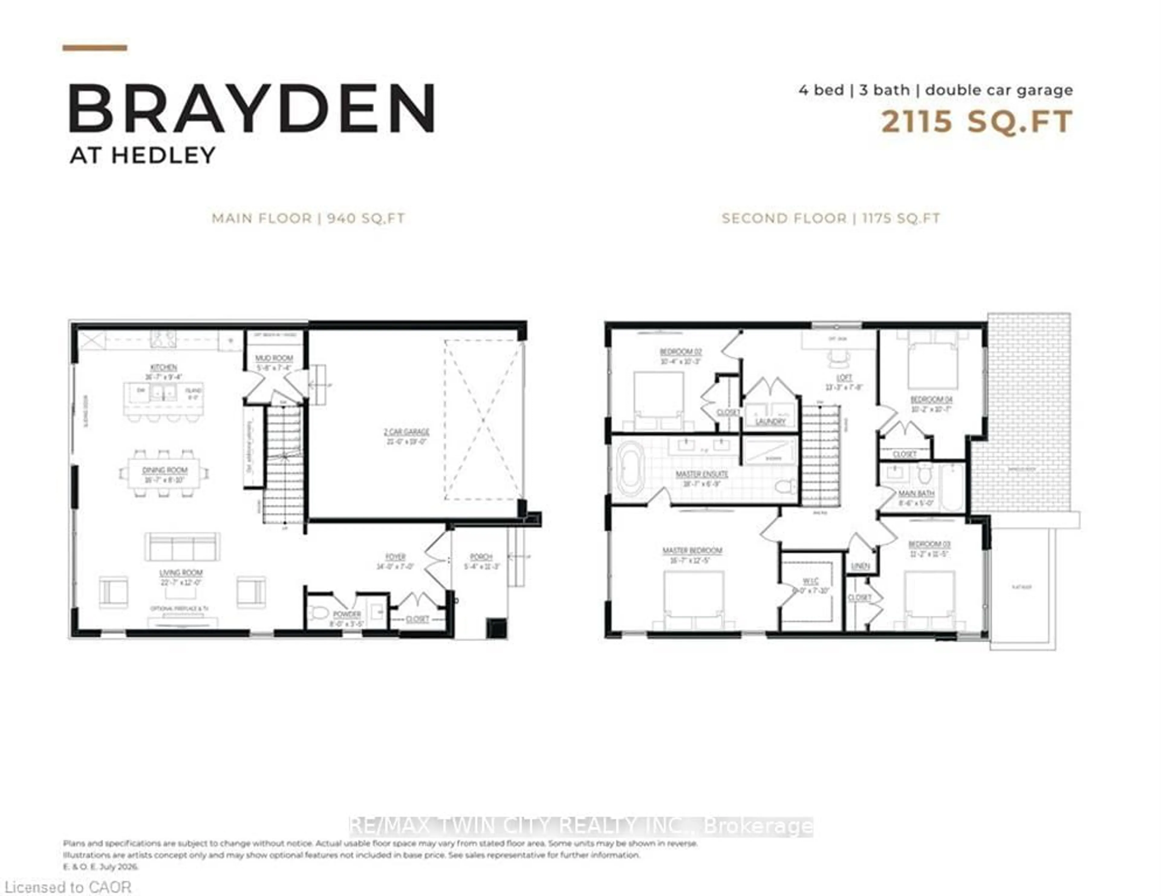 Floor plan for 148 Hedley St, Cambridge Ontario N3H 3Y1