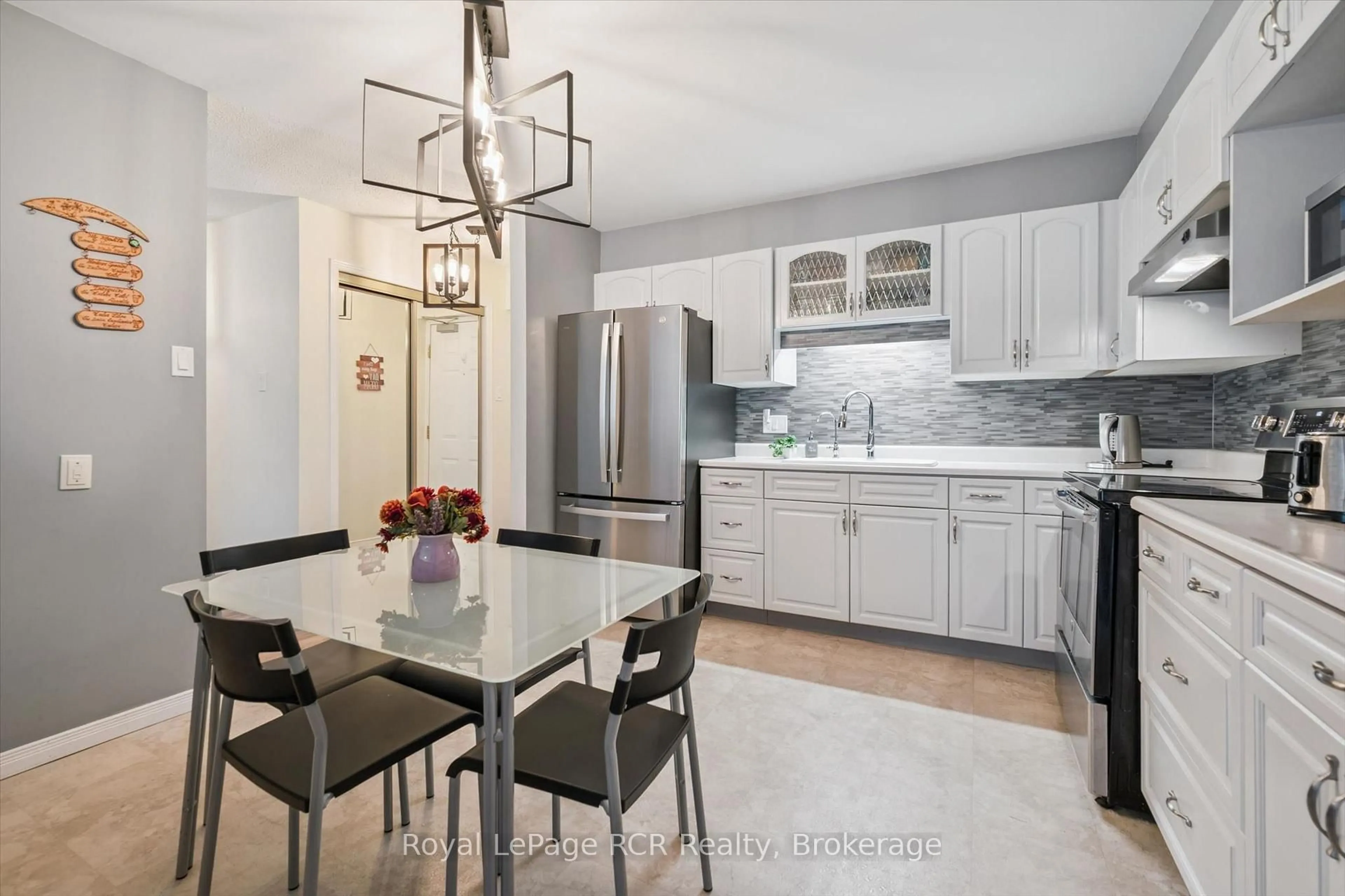Open concept kitchen, ceramic/tile floor for 440 Durham St #205, Wellington North Ontario N0G 2L1
