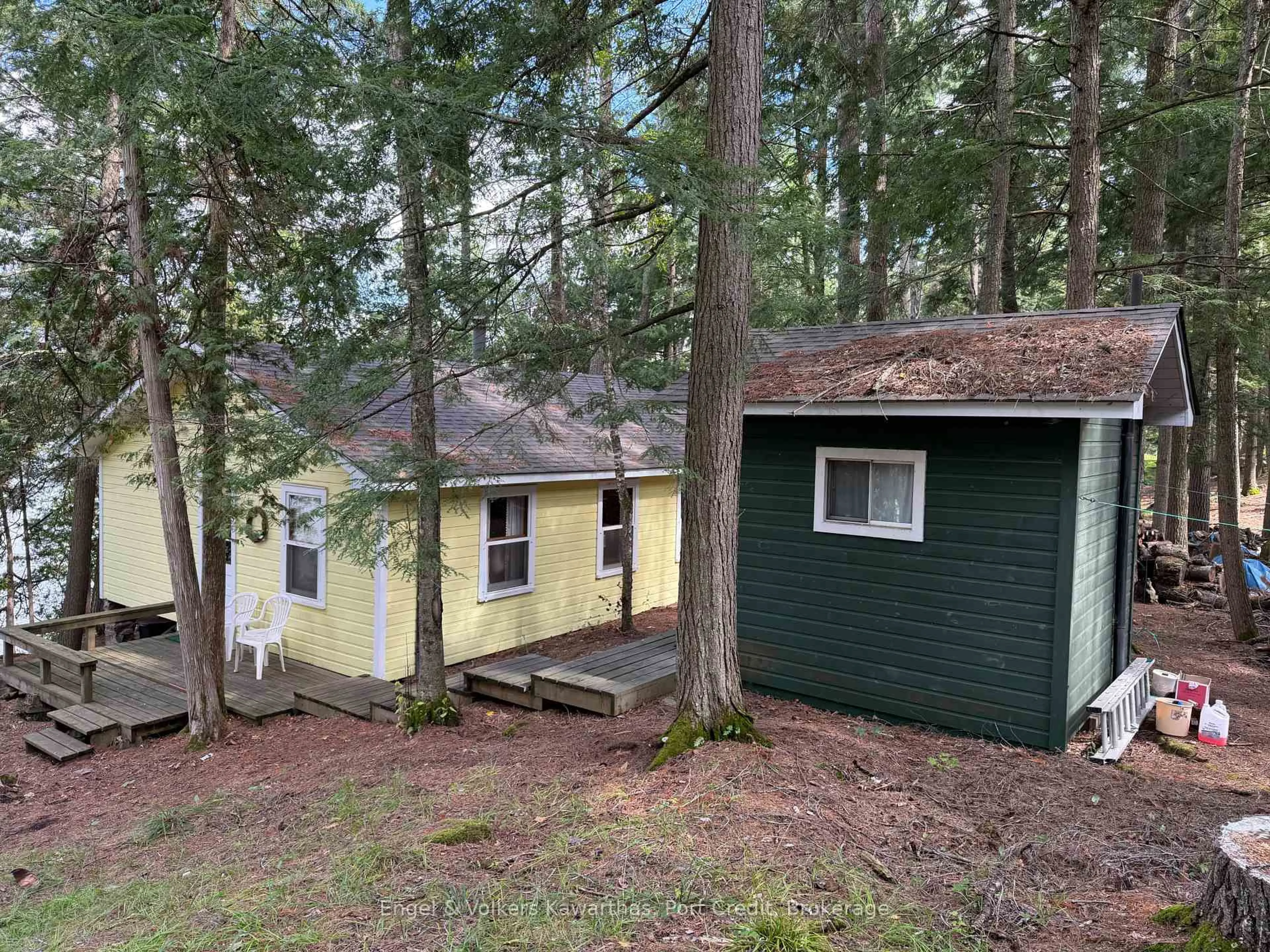 A pic from outside/outdoor area/front of a property/back of a property/a pic from drone, forest/trees view for 695 Griggs Island Jack Lake WAO Island, Havelock-Belmont-Methuen Ontario K0L 1A0
