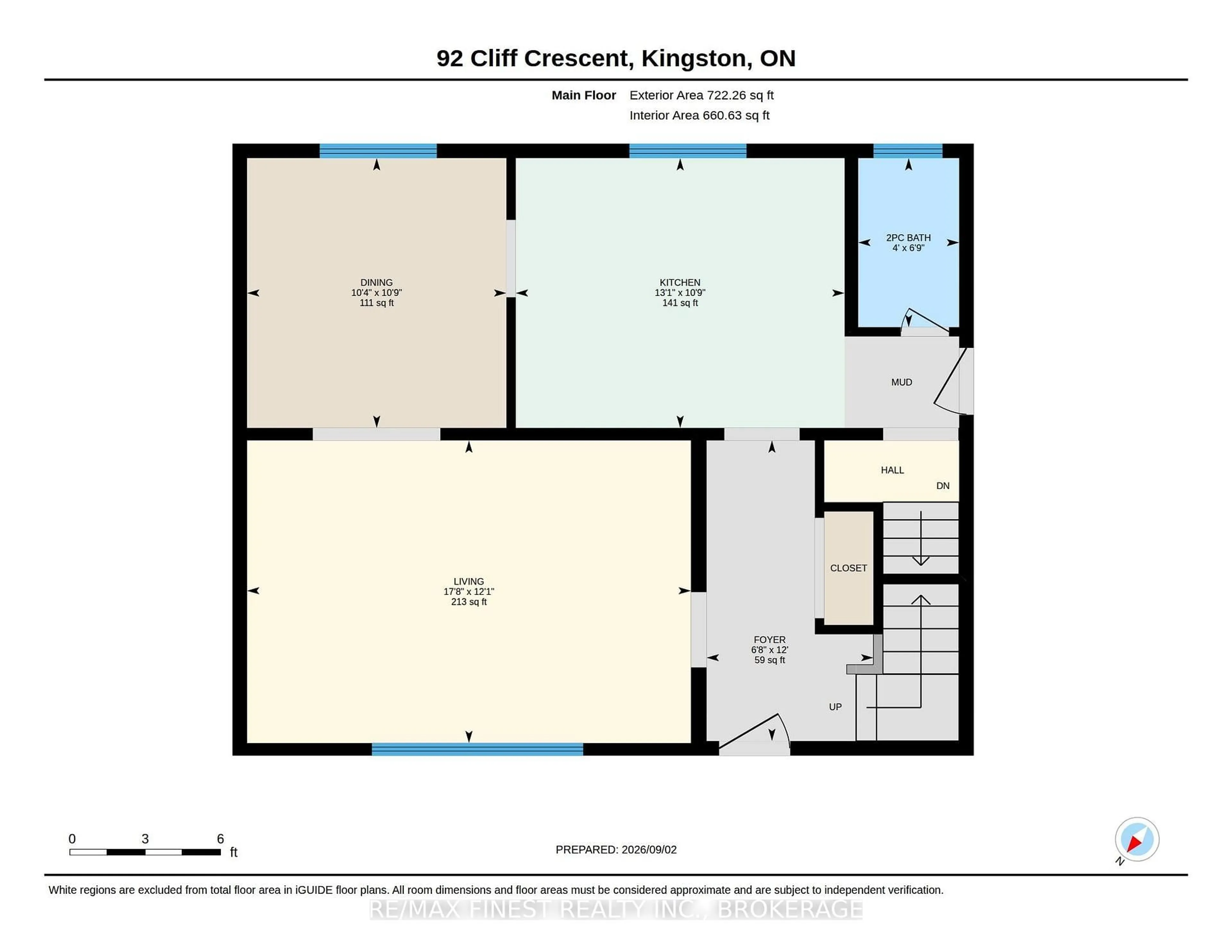 Floor plan for 92 Cliff Cres, Kingston Ontario K7M 1A8
