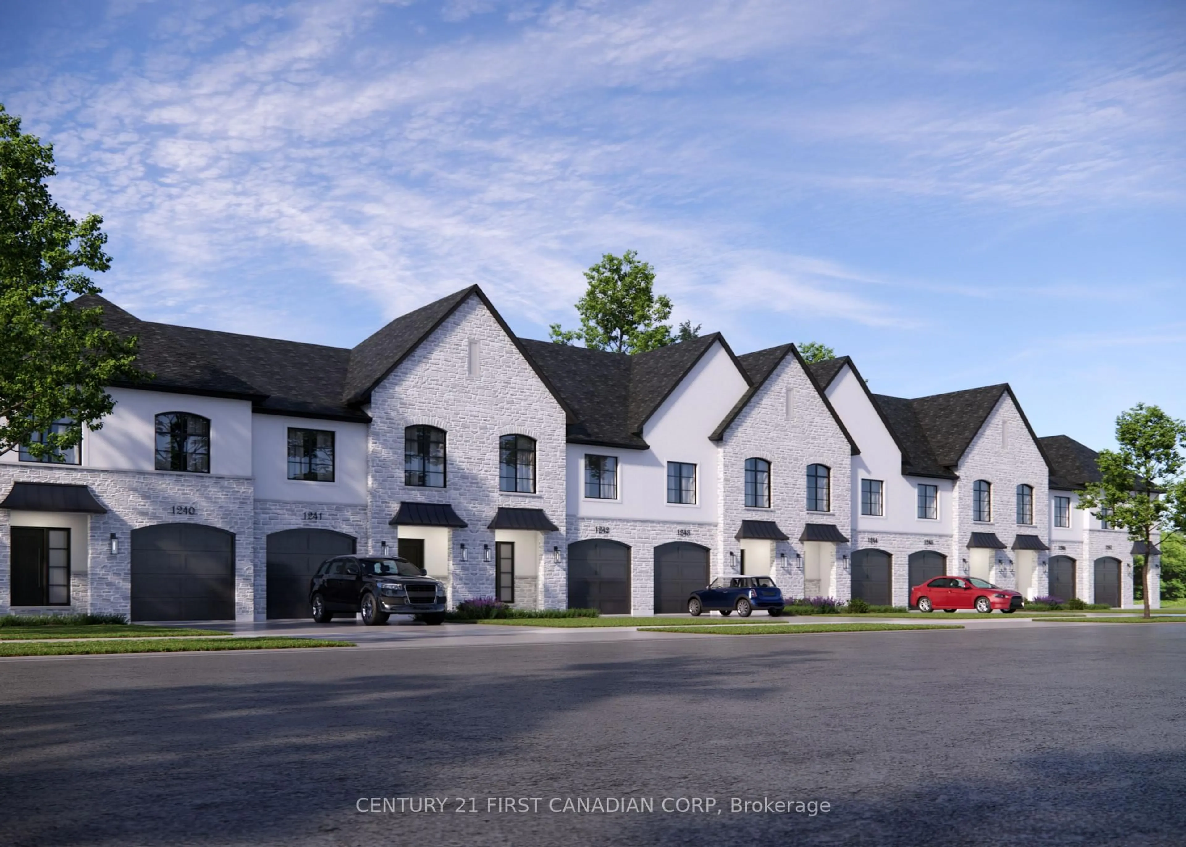 A pic from outside/outdoor area/front of a property/back of a property/a pic from drone, street for 4251 Calhoun Way, London South Ontario N6P 1J9