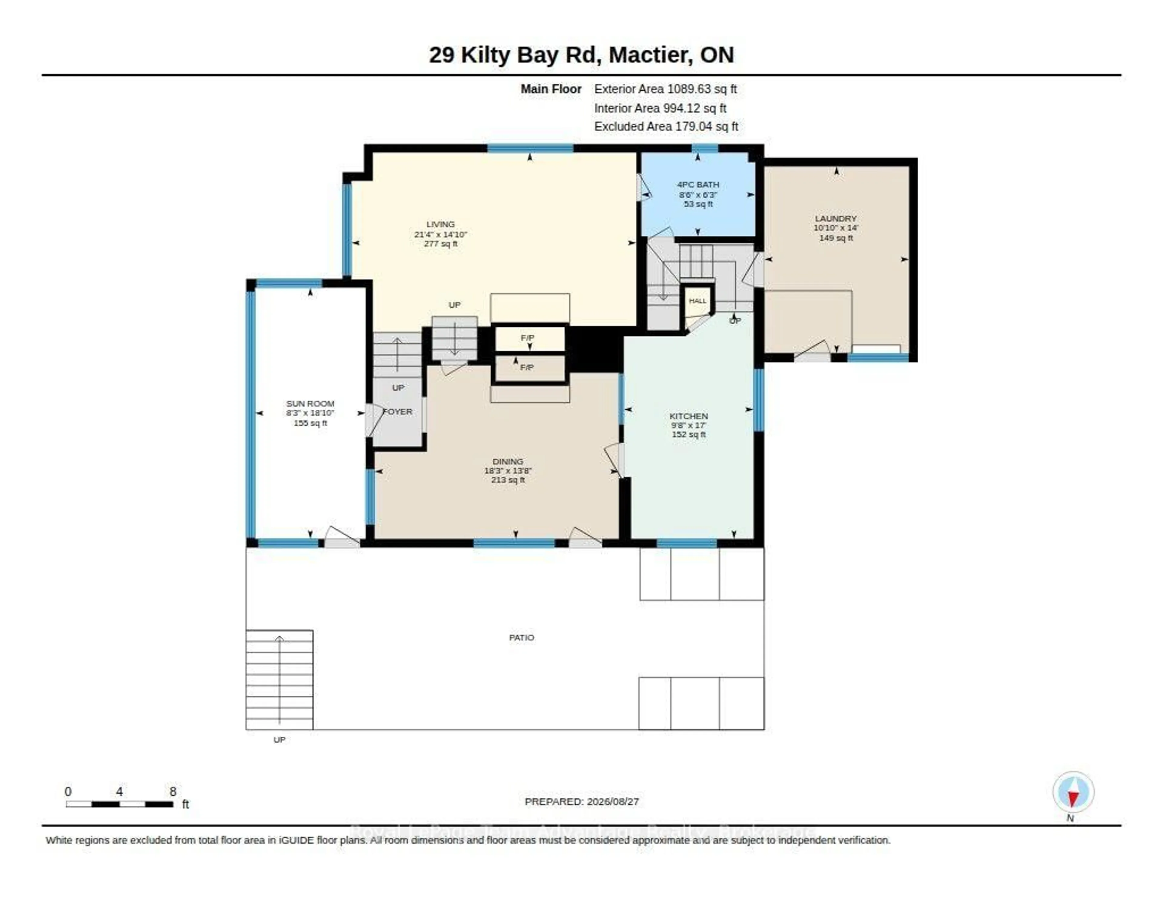Floor plan for 29 Kilty Bay Rd, Georgian Bay Ontario P0C 1H0