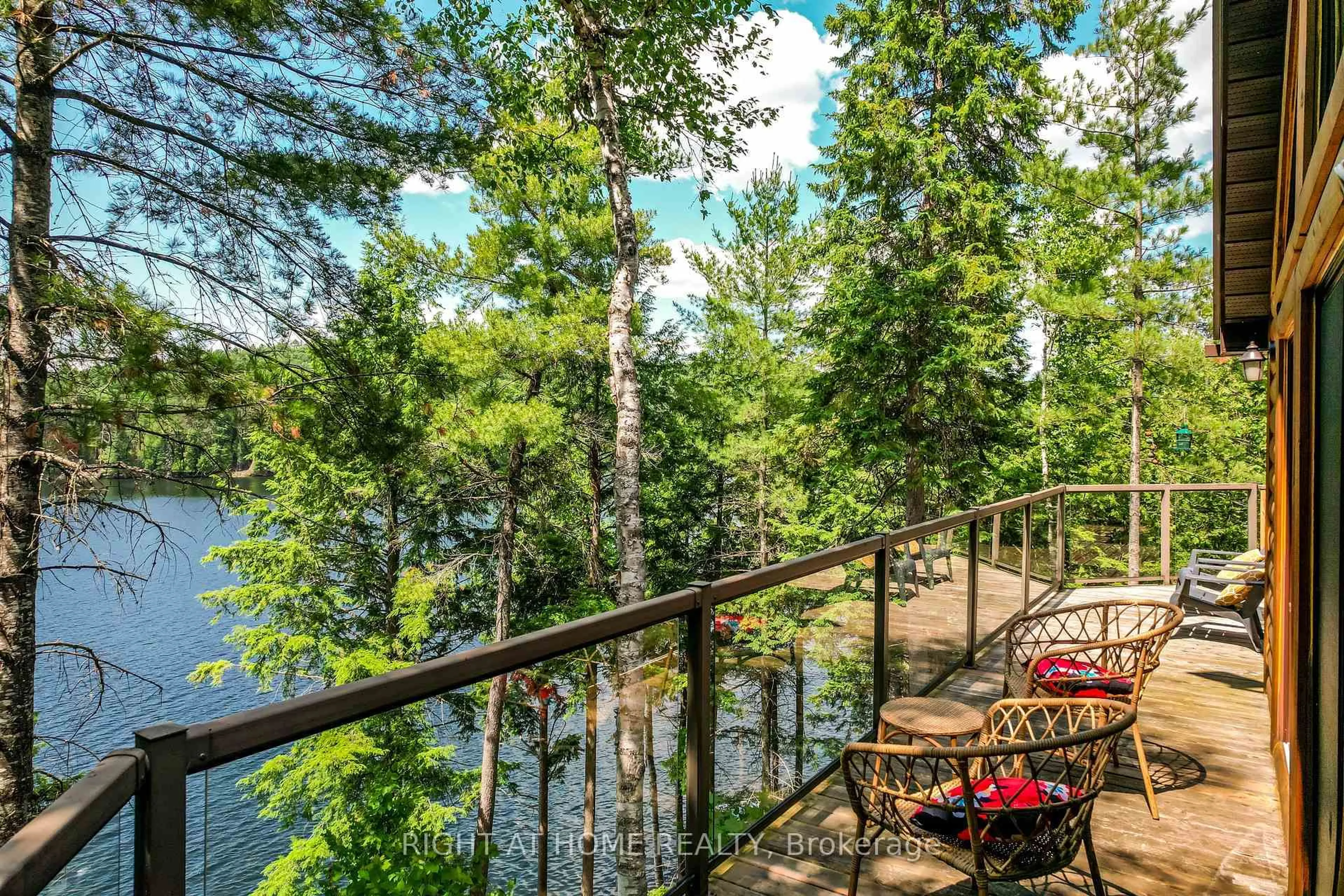 Patio, water/lake/river/ocean view for 592 Moccasin Lake Rd, Palmer Rapids Ontario K0J 2E0