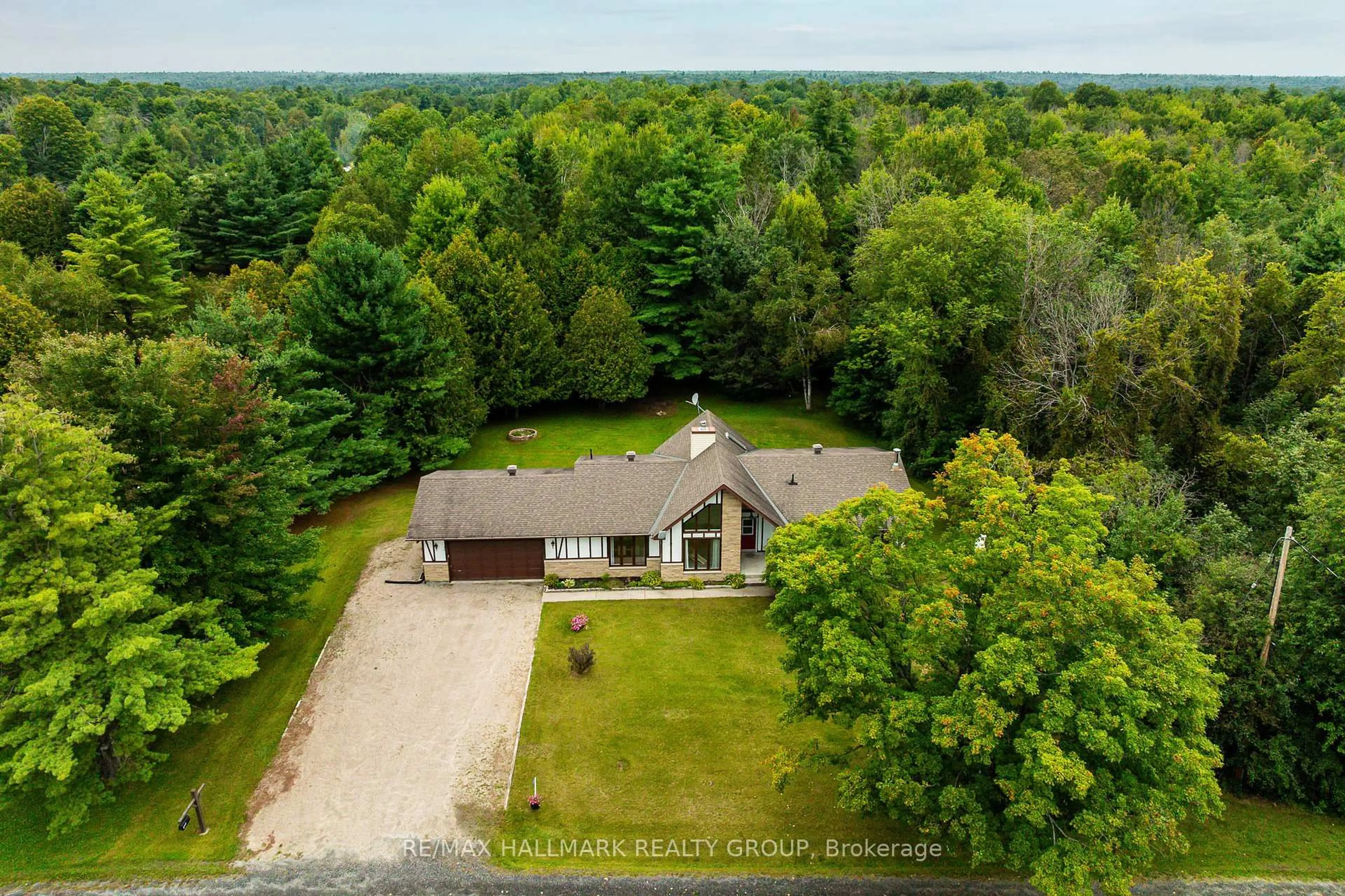 A pic from outside/outdoor area/front of a property/back of a property/a pic from drone, water/lake/river/ocean view for 2346 Bathurst 5th Concession Rd, Perth Ontario K7H 3C9