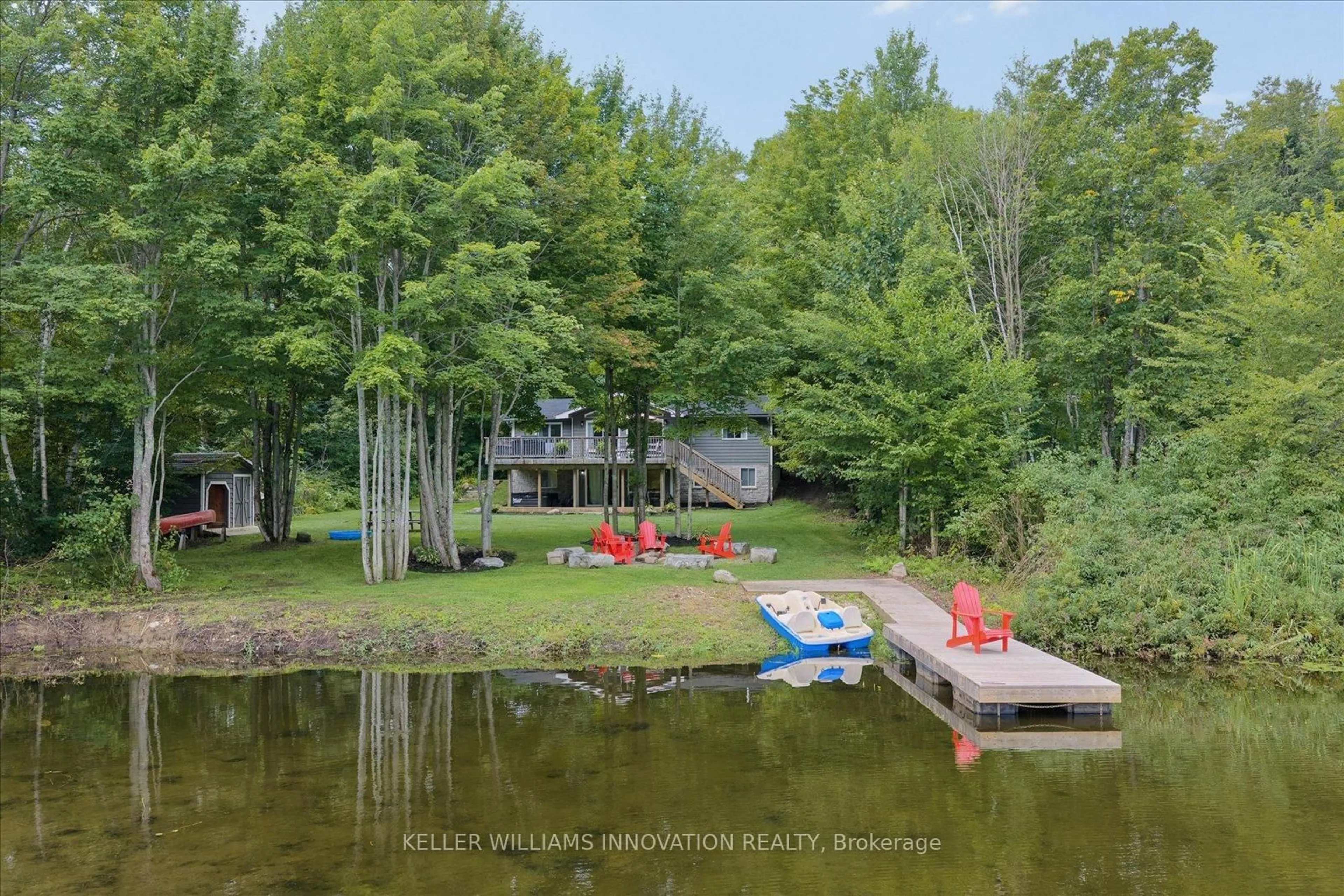 A pic from outside/outdoor area/front of a property/back of a property/a pic from drone, water/lake/river/ocean view for 371 Skene Rd, Hastings Ontario K0L 1W0