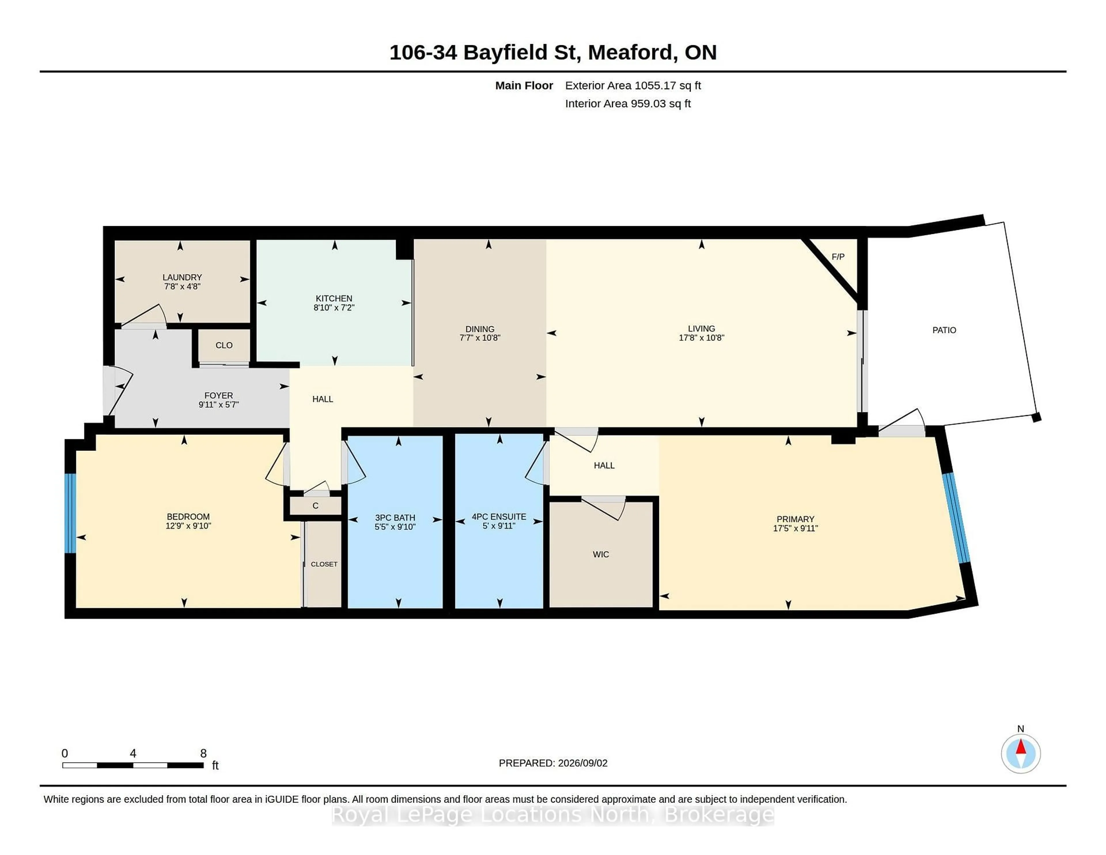 Floor plan for 34 Bayfield St #106, Meaford Ontario N4L 1Y2