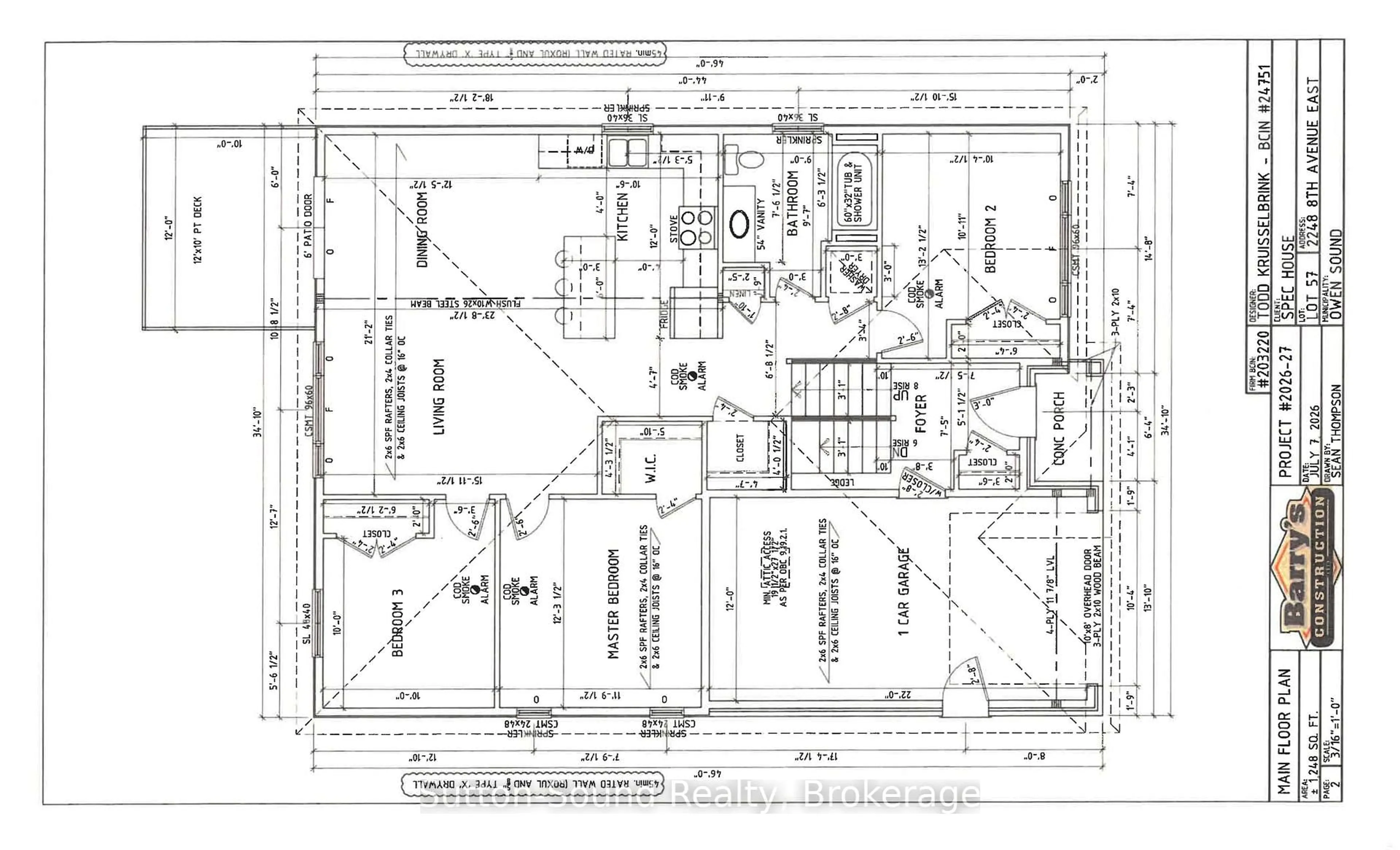 Floor plan for 2248 8th Ave, Owen Sound Ontario N4K 6X1
