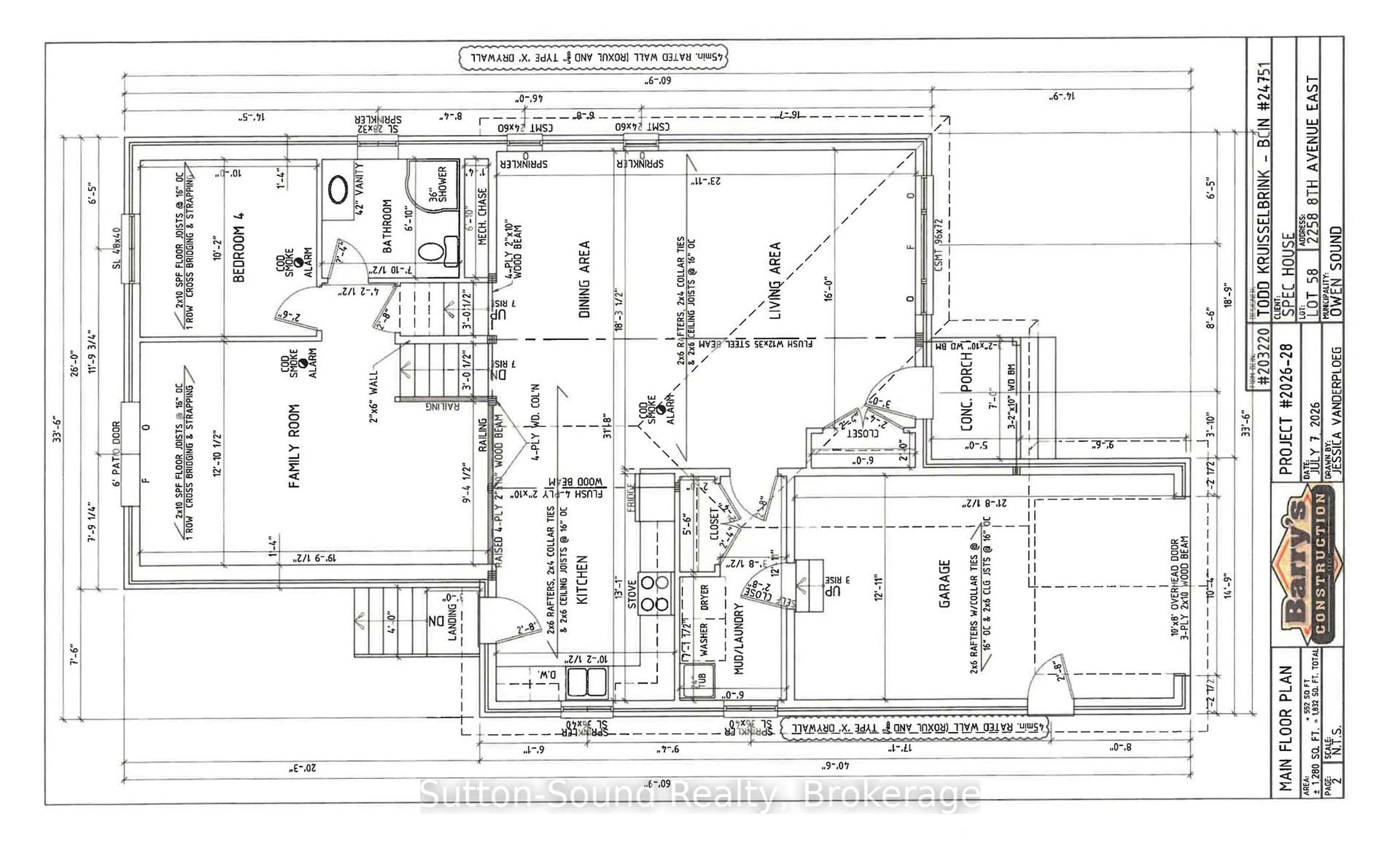 Floor plan for 2258 8th Ave, Owen Sound Ontario N4K 6X1