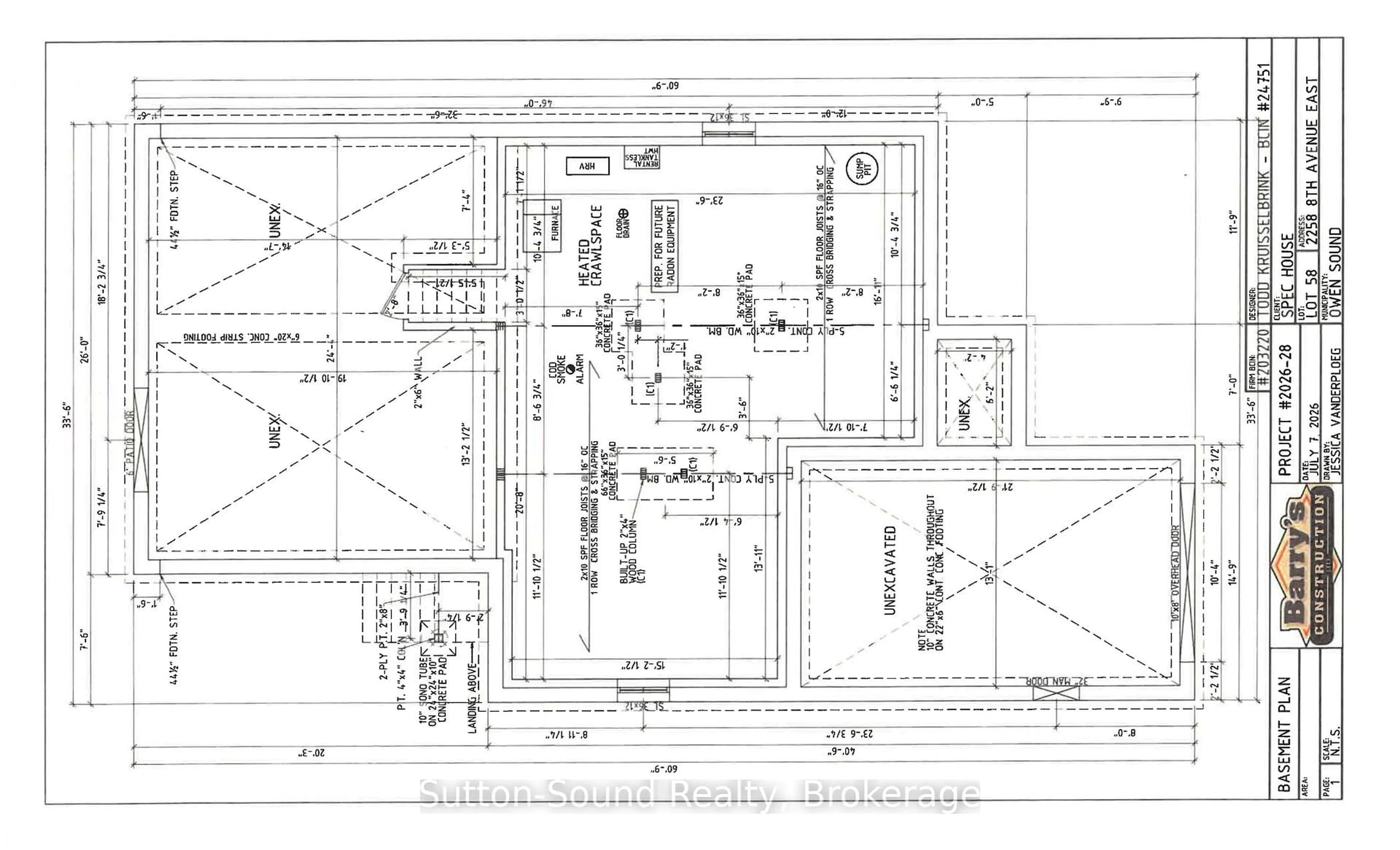Floor plan for 2258 8th Ave, Owen Sound Ontario N4K 6X1