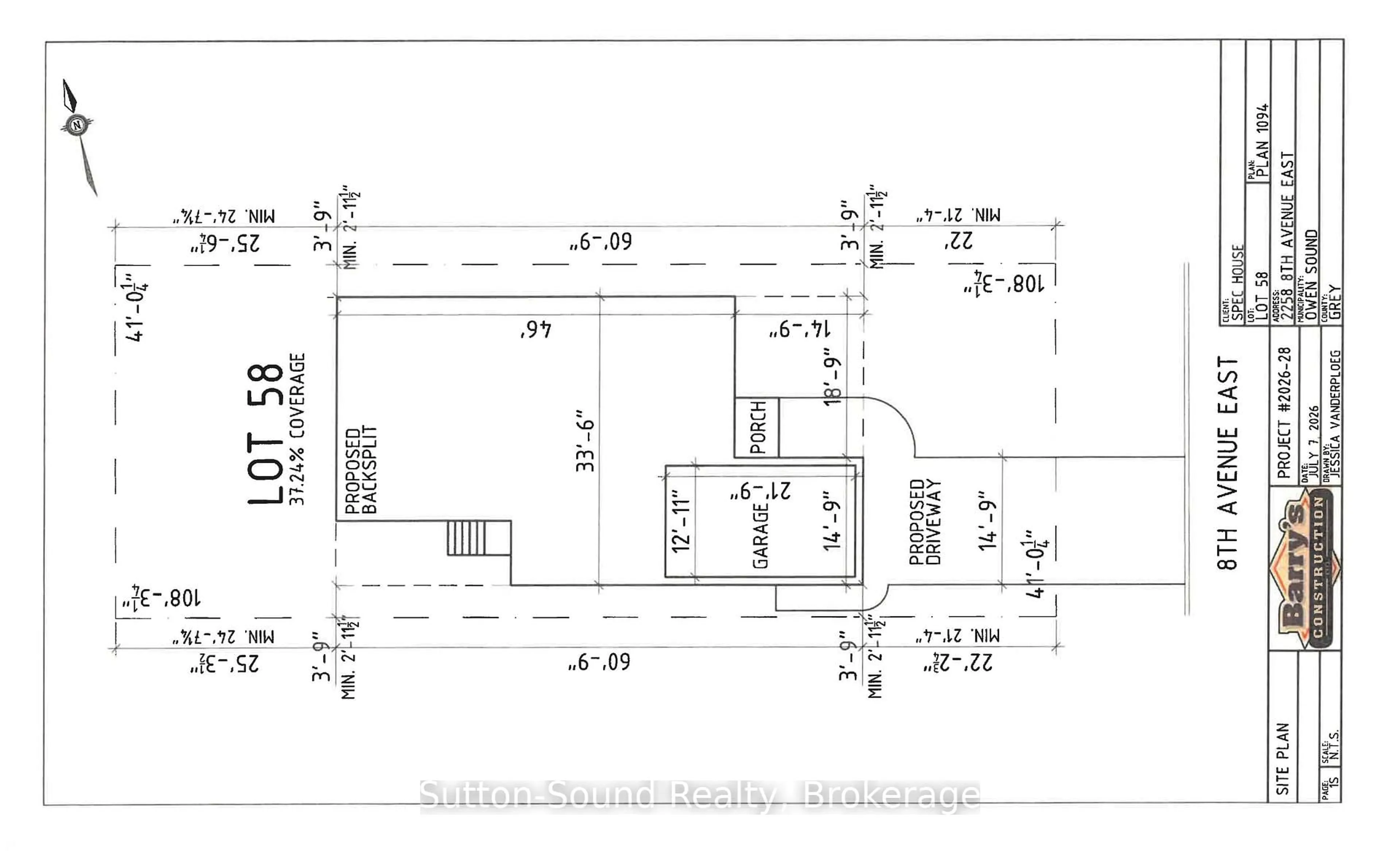 Floor plan for 2258 8th Ave, Owen Sound Ontario N4K 6X1